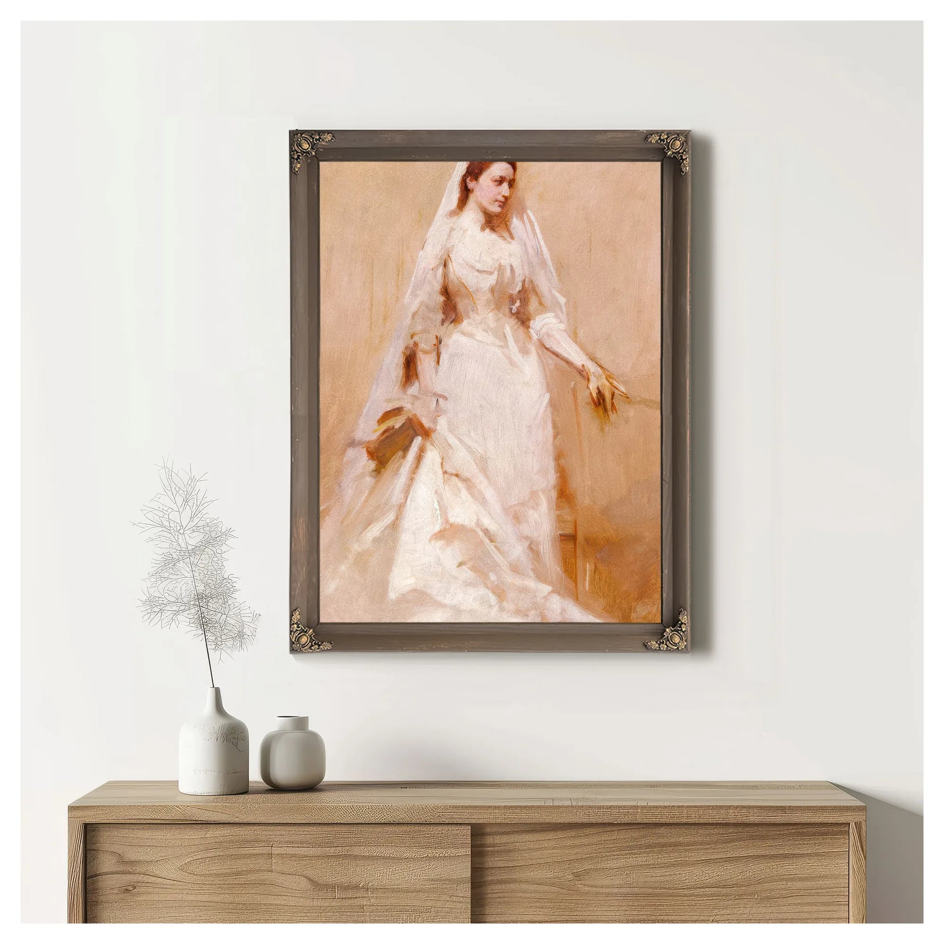 A Bride By Abbott Handerson Thayer Fine Art Print