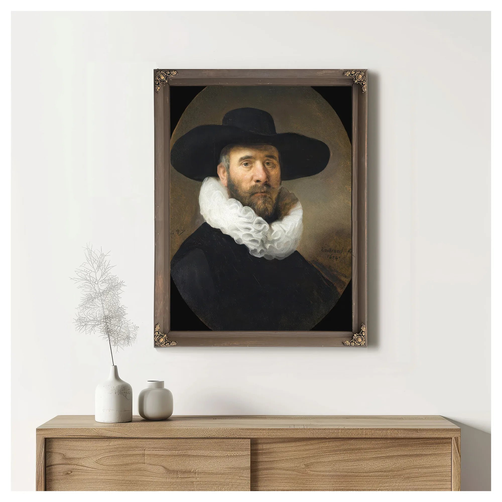 Portrait Of Dirck Jansz Pesser By Rembrandt Fine Art Print