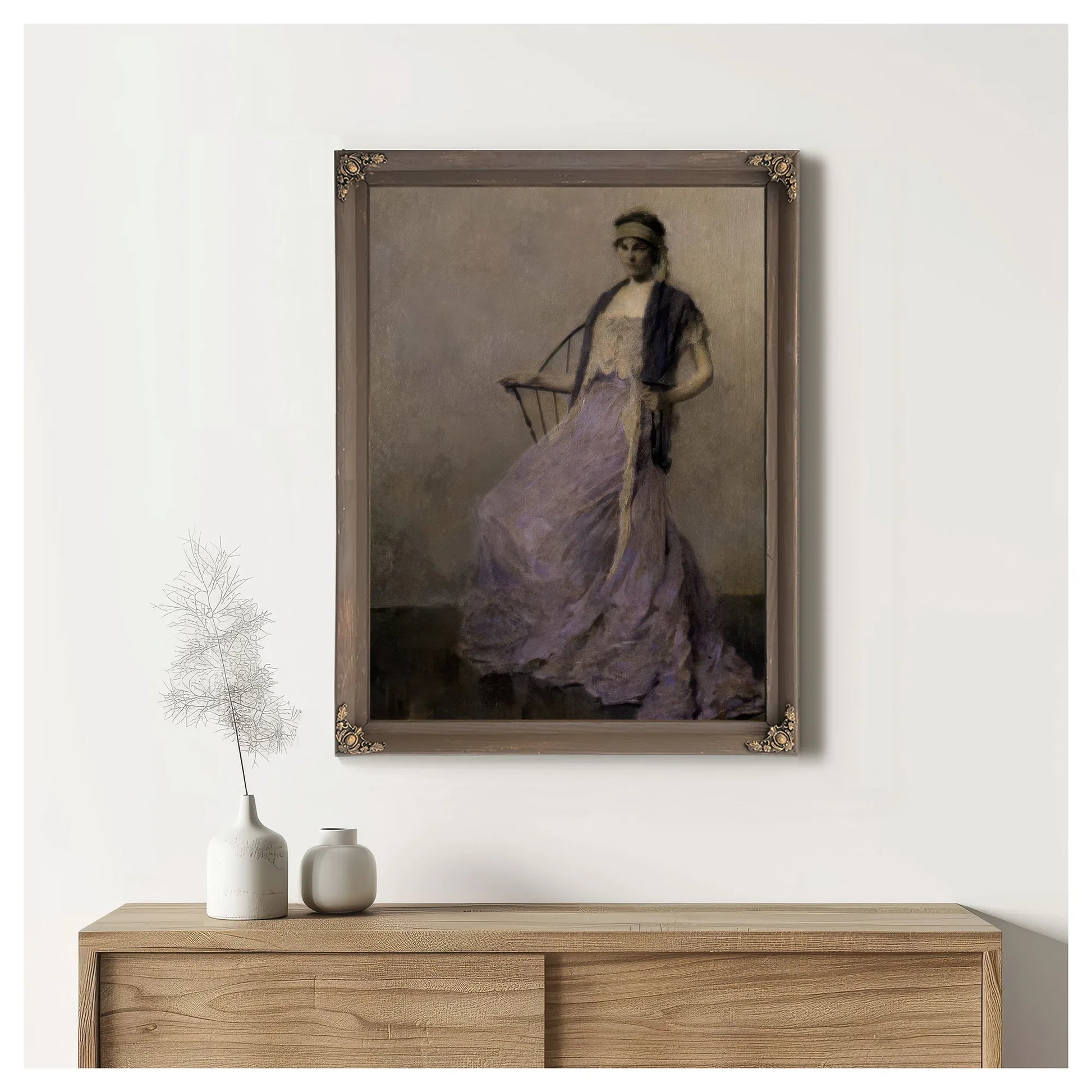 Iris By Thomas Wilmer Dewing Fine Art Print