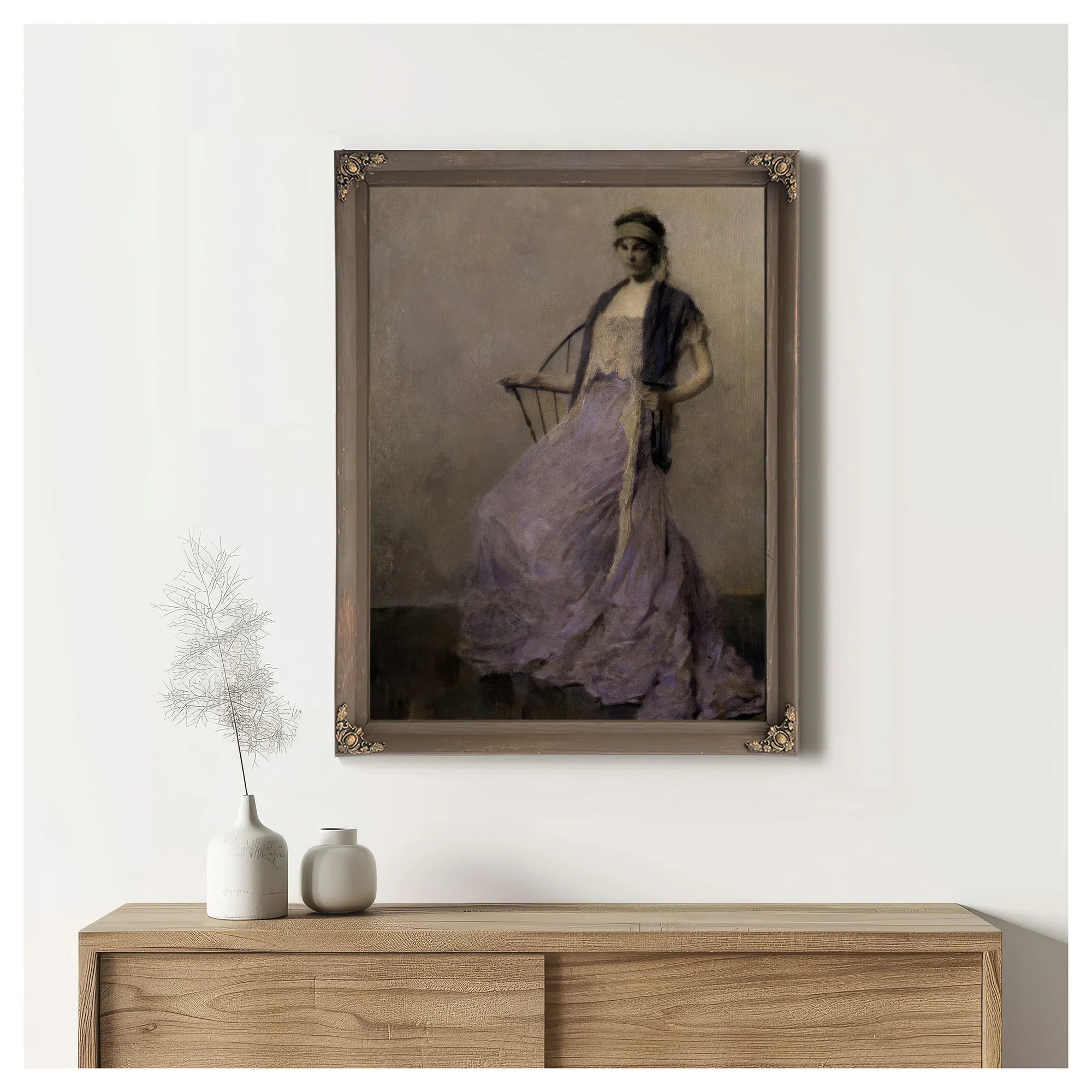 Iris By Thomas Wilmer Dewing Fine Art Print