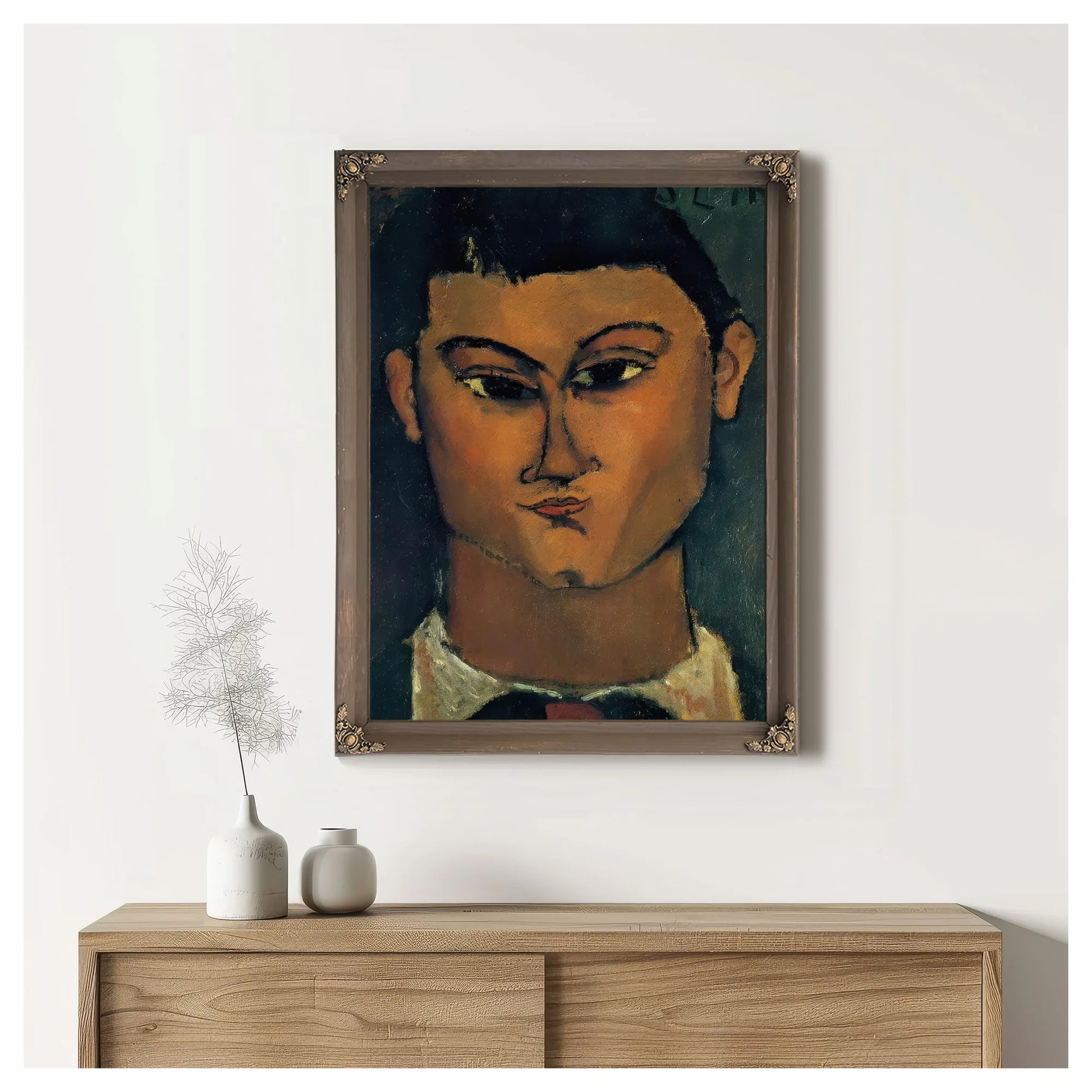 Portrait Of Moise Kisling 1915 By Amedeo Modigliani Fine Art Print