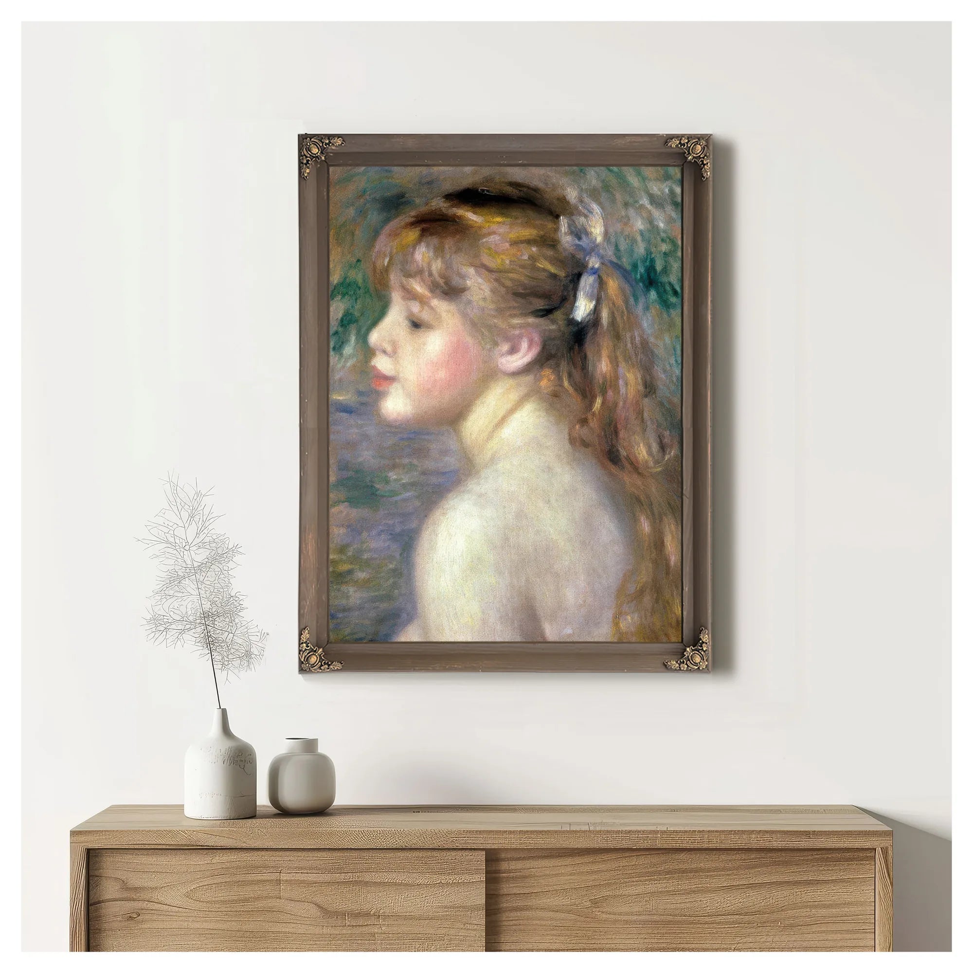 Head Of A Child By Pierre August Renoir Fine Art Print