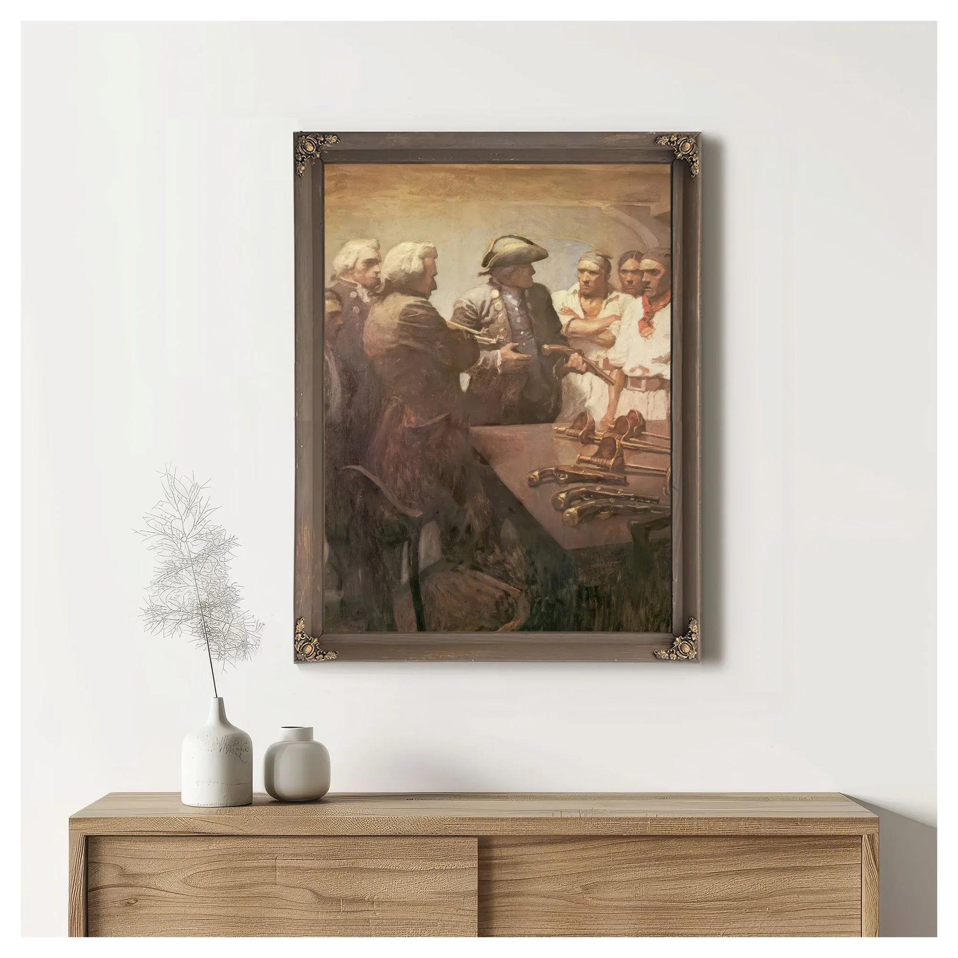 Preparing For The Mutiny By NC Wyeth Fine Art Print