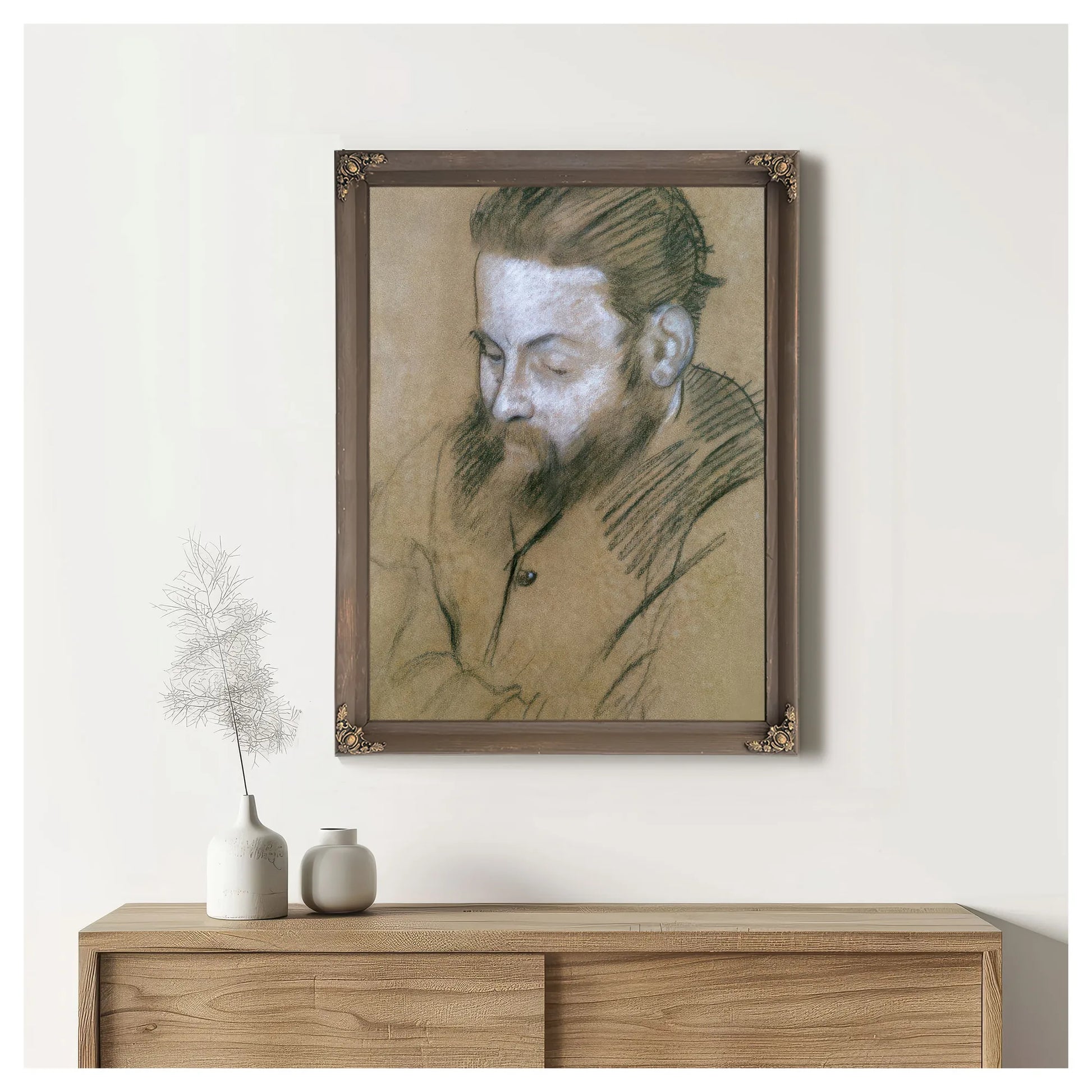 Portrait Of Diego Martelli By Edgar Degas Fine Art Print