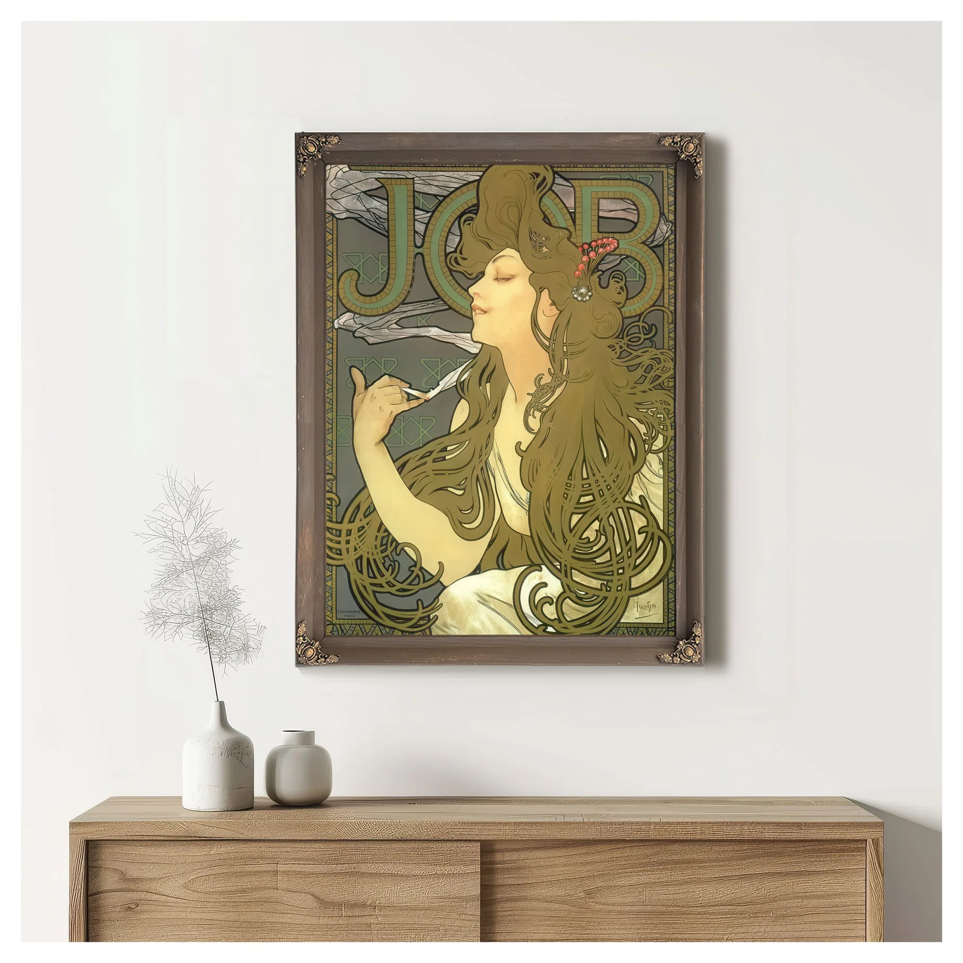 Job By Alphonse Mucha Fine Art Print