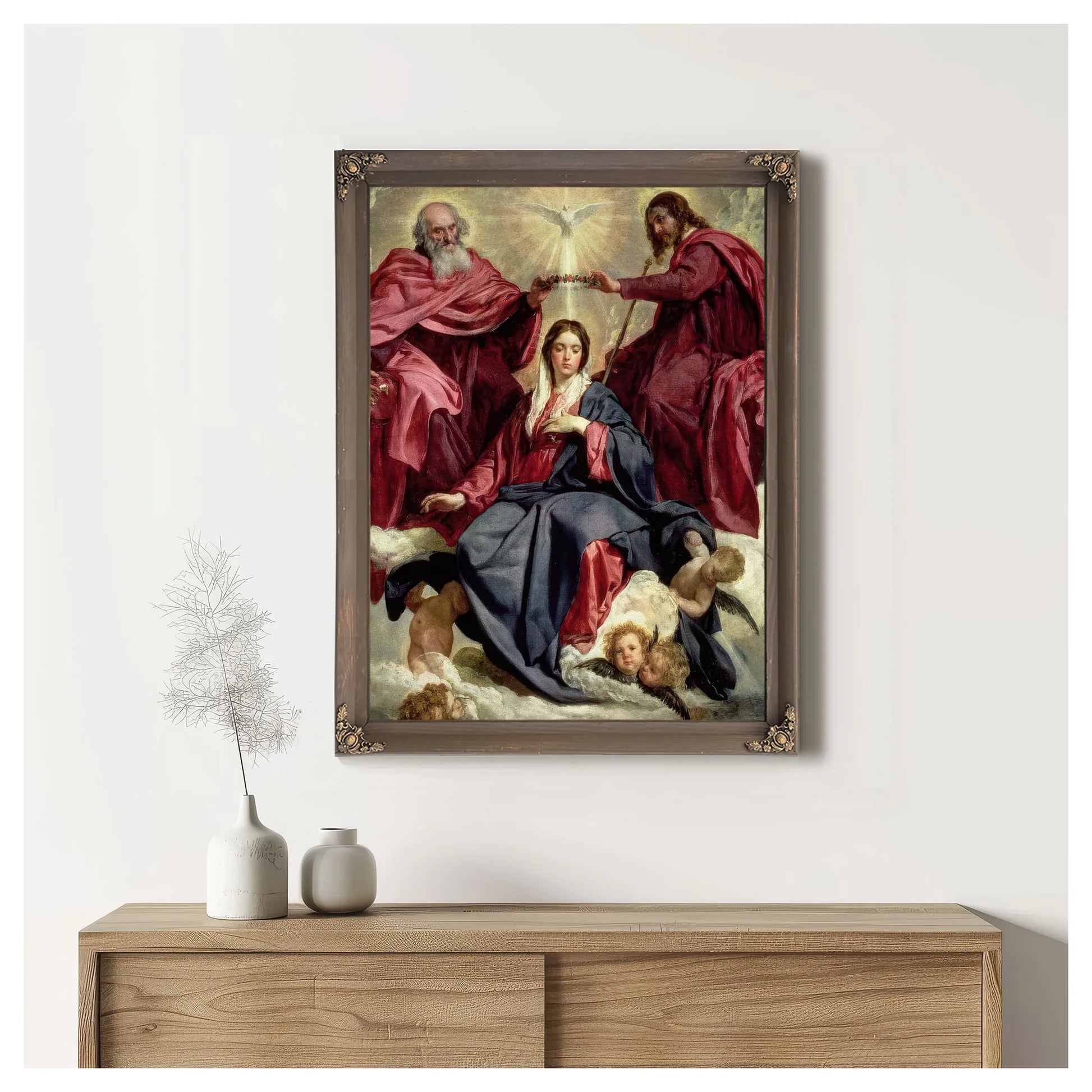 Coronation Of The Virgin By Diego Velazquez Fine Art Print