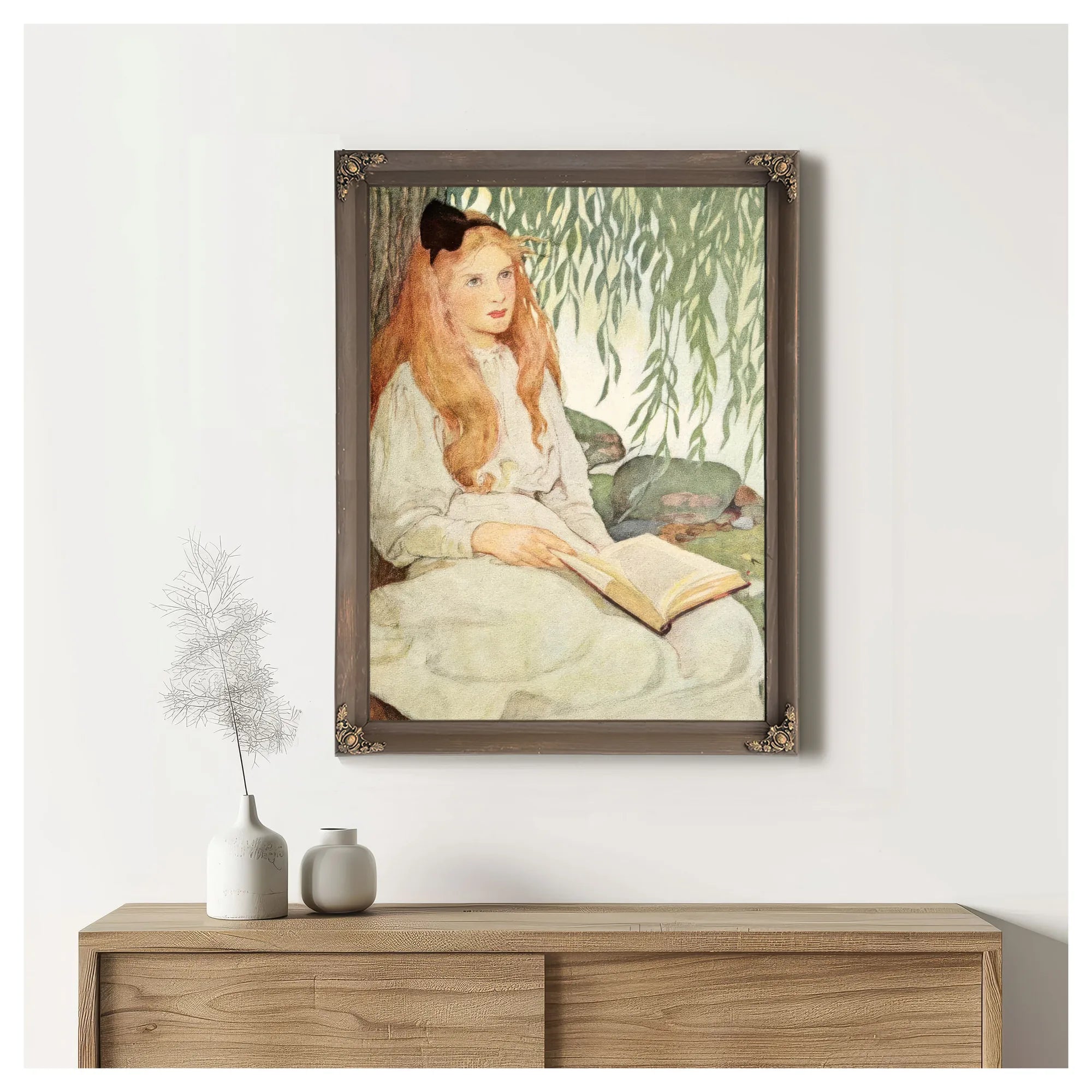 With Thoughtful Eyes By Jessie Willcox Smith Fine Art Print