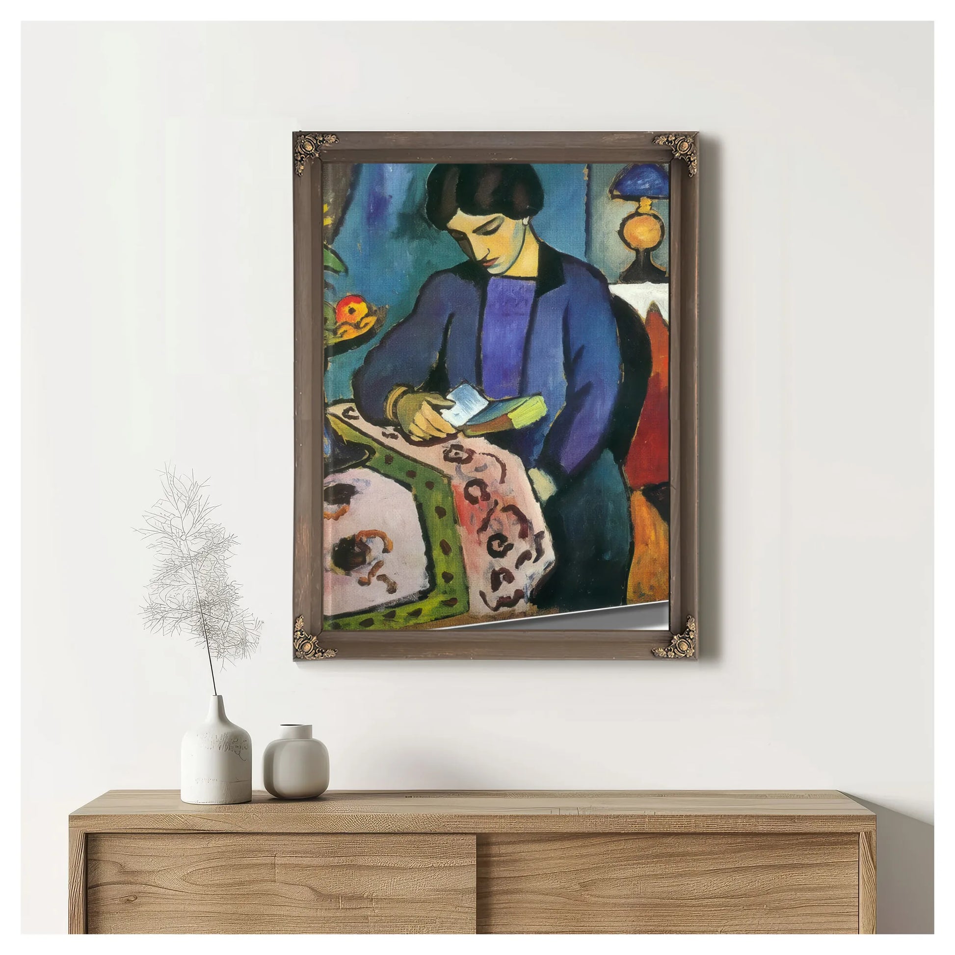 The Painters Wife By August Macke Fine Art Print