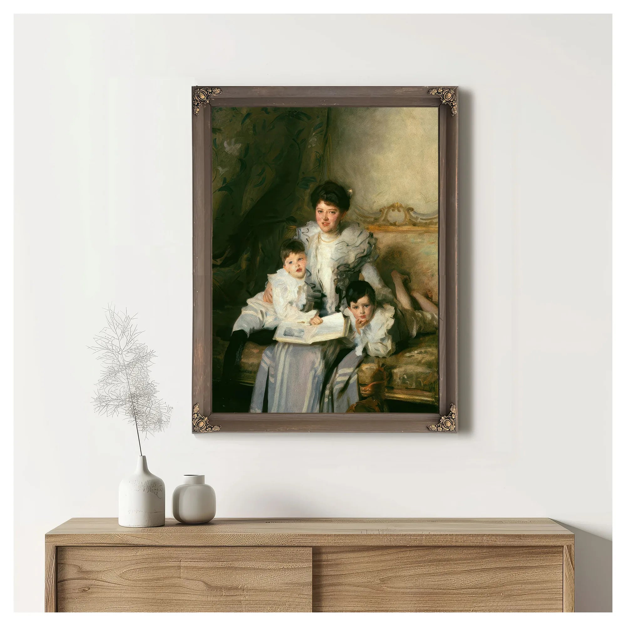Mrs Knowles And Her Children By John Singer Sargent Fine Art Print