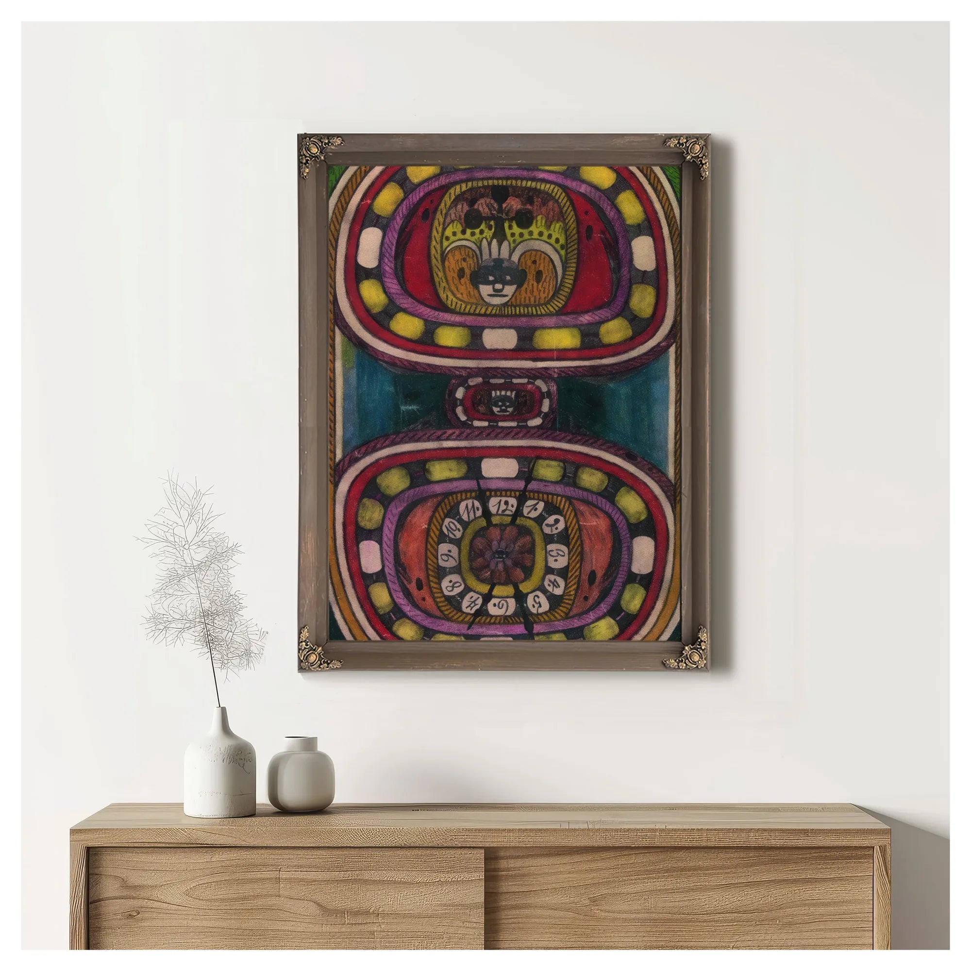 Cleopatra St Adolf Ring Giant City In India 1915 By Adolf Wolfli Fine Art Print