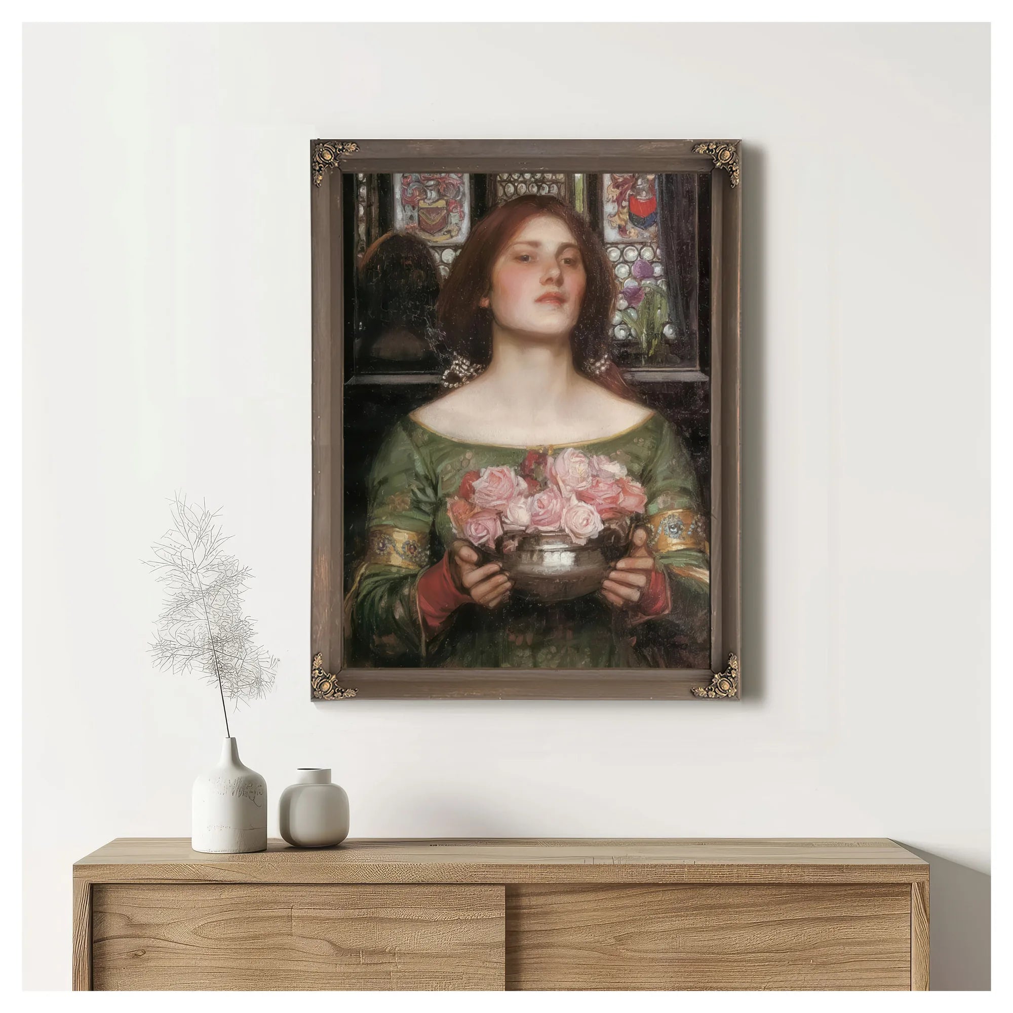 Gather Ye Rosebuds While Ye May By John Waterhouse Fine Art Print