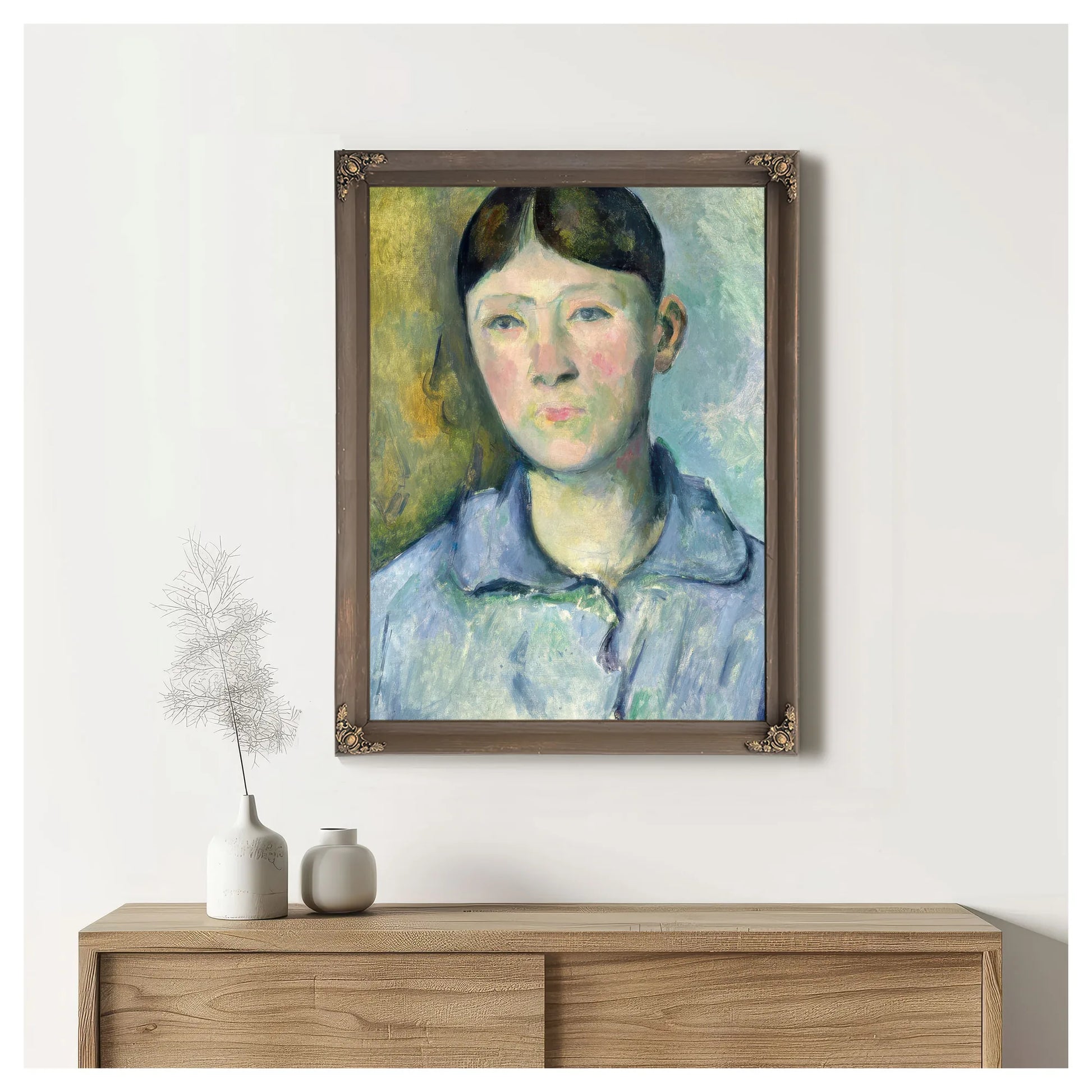 Portrait Of Madame Cezanne By Paul Cezanne Fine Art Print
