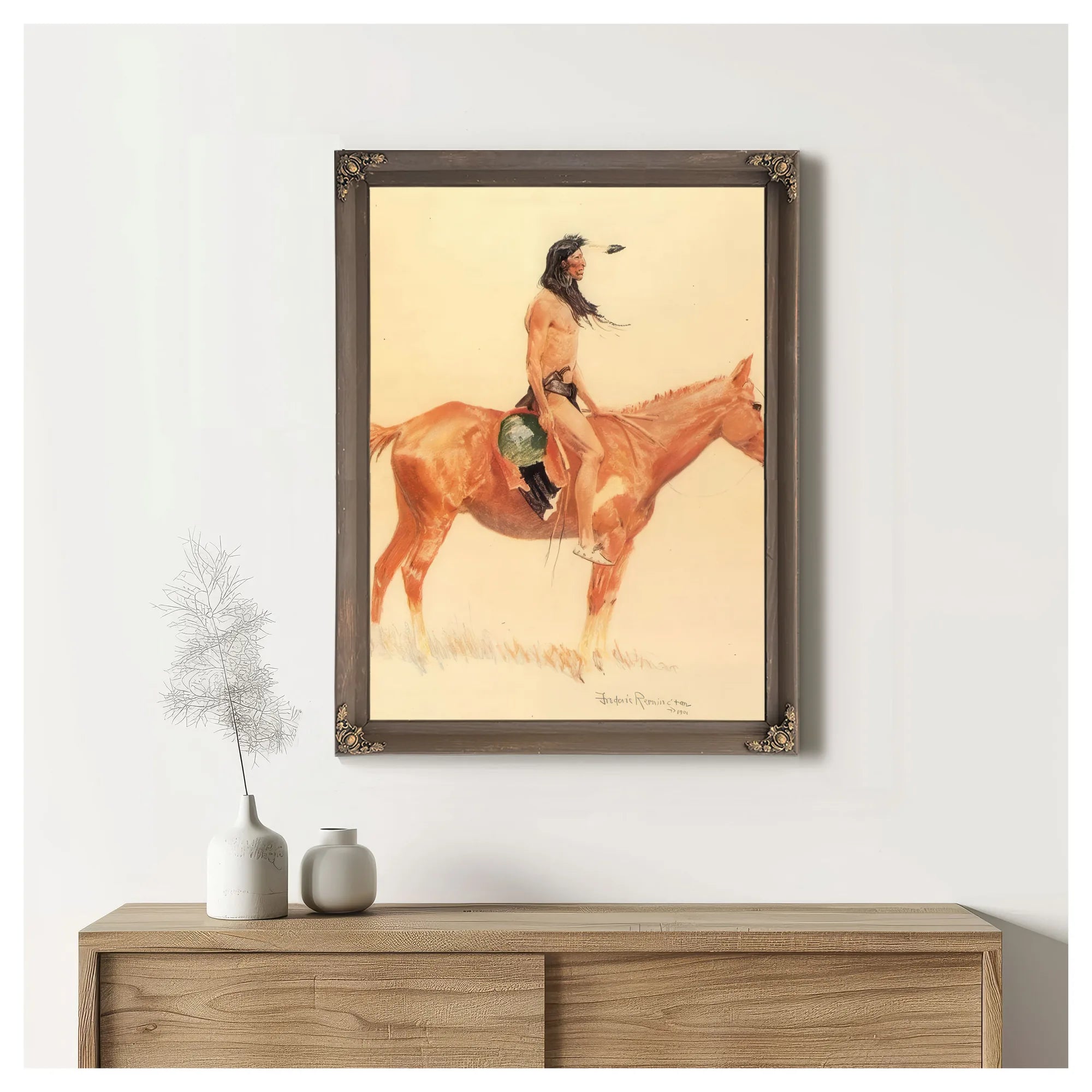 A Cheyenne Buck By Frederic Remington Fine Art Print