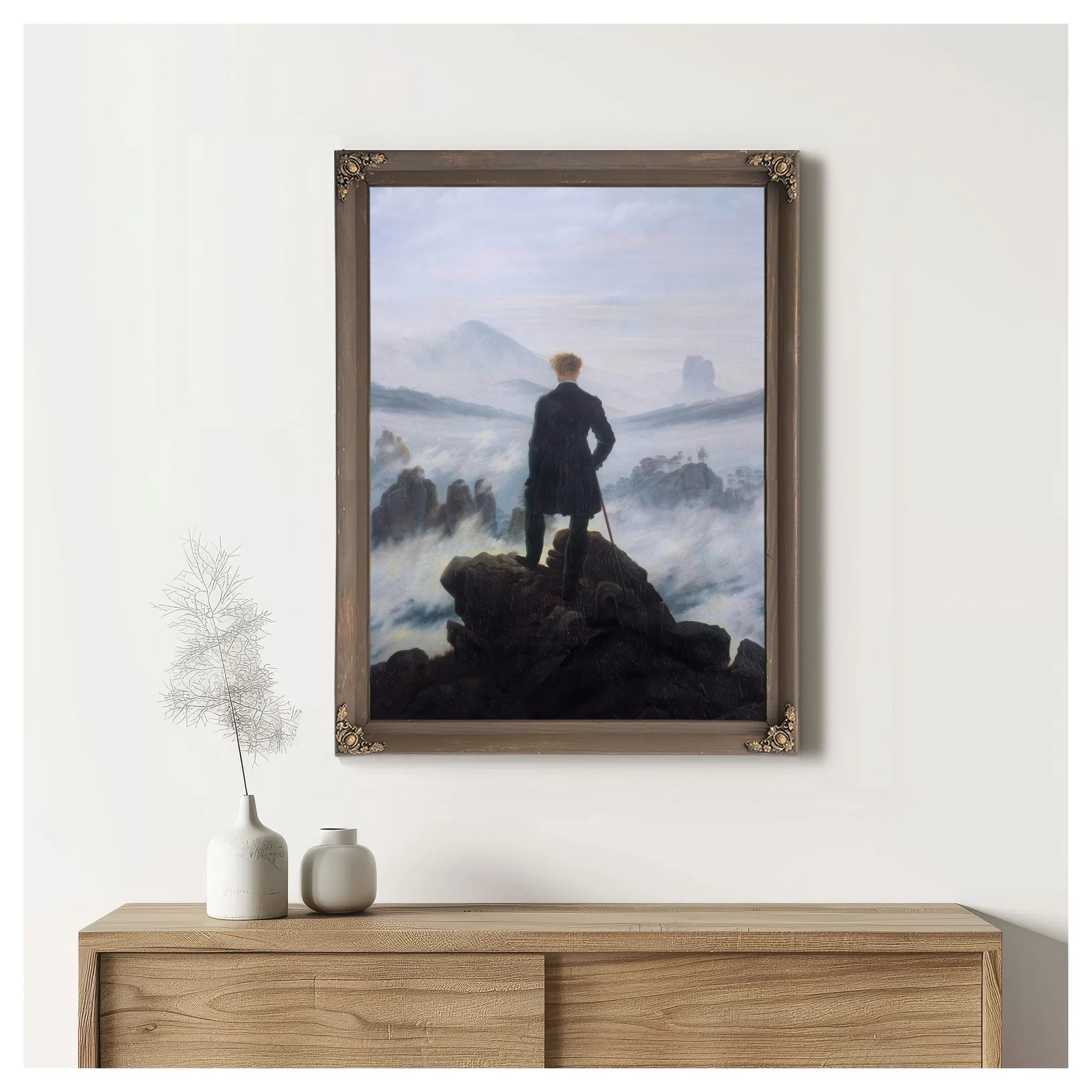 The Wanderer Above The Sea Of Fog 1818 By Caspar David Friedrich Fine Art Print
