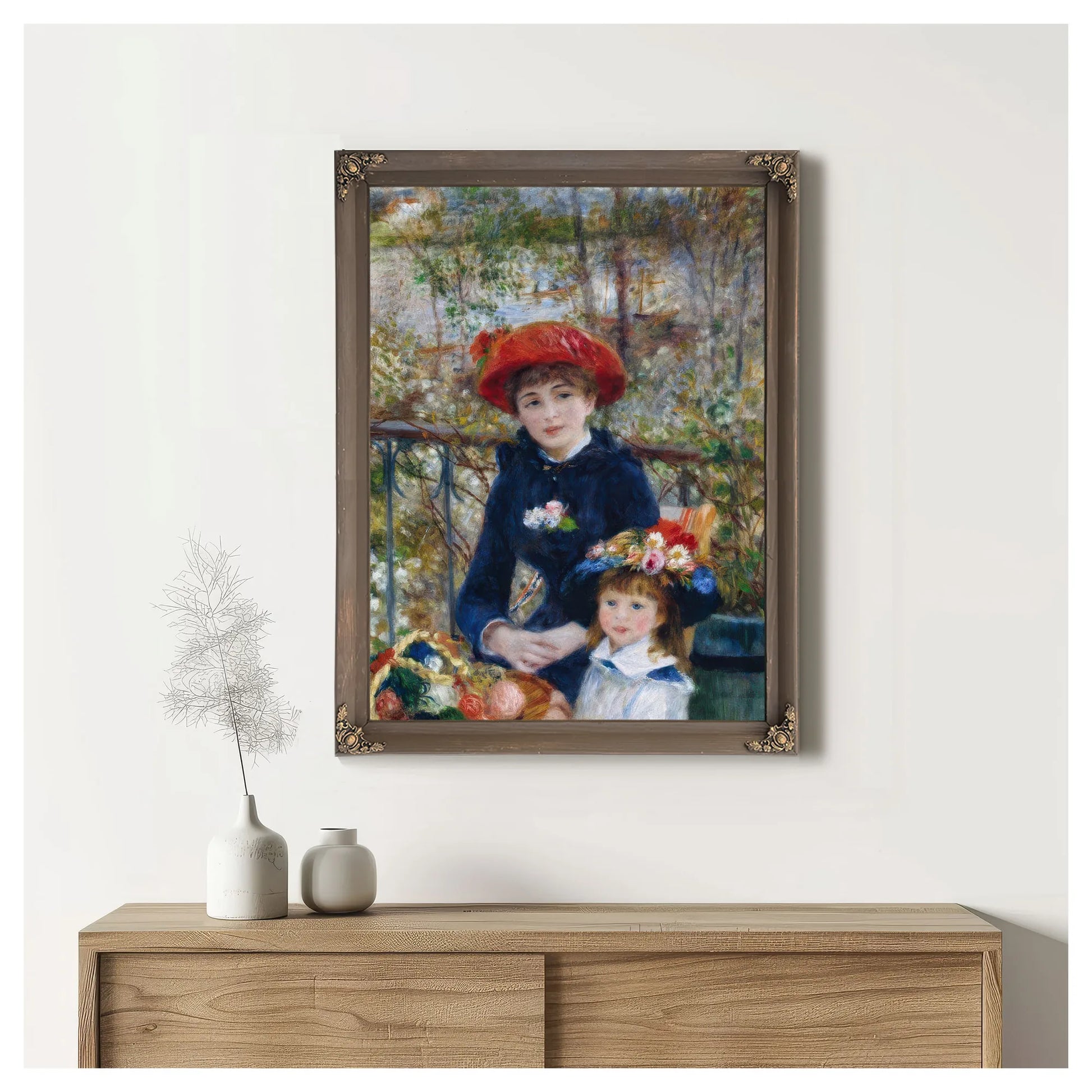Two Sisters (On The Terrace) By Pierre August Renoir Fine Art Print