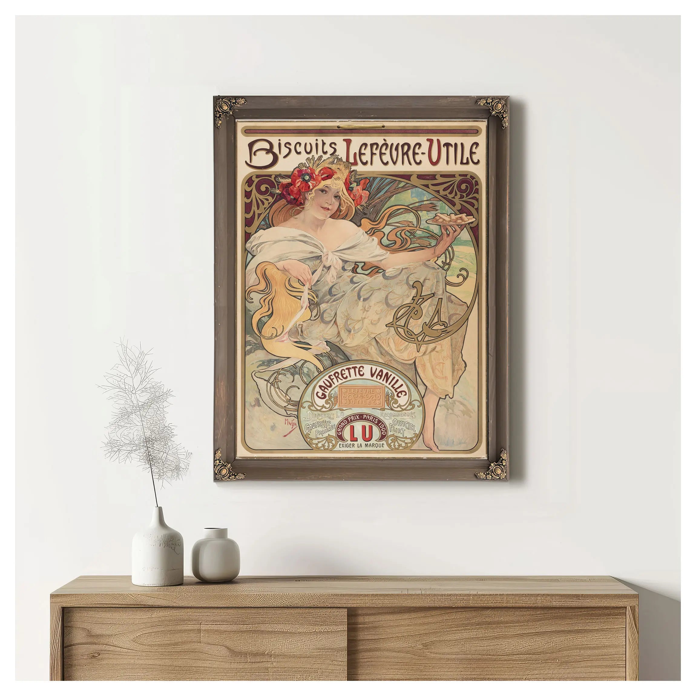 Affiche Gaufrettes Vanille Alfons Mucha by Alphonse Mucha