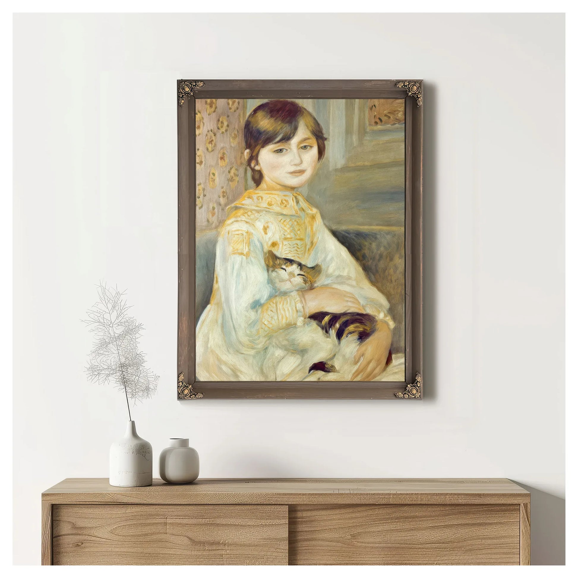 Julie Manet With Cat By Pierre Auguste Renoir Fine Art Print
