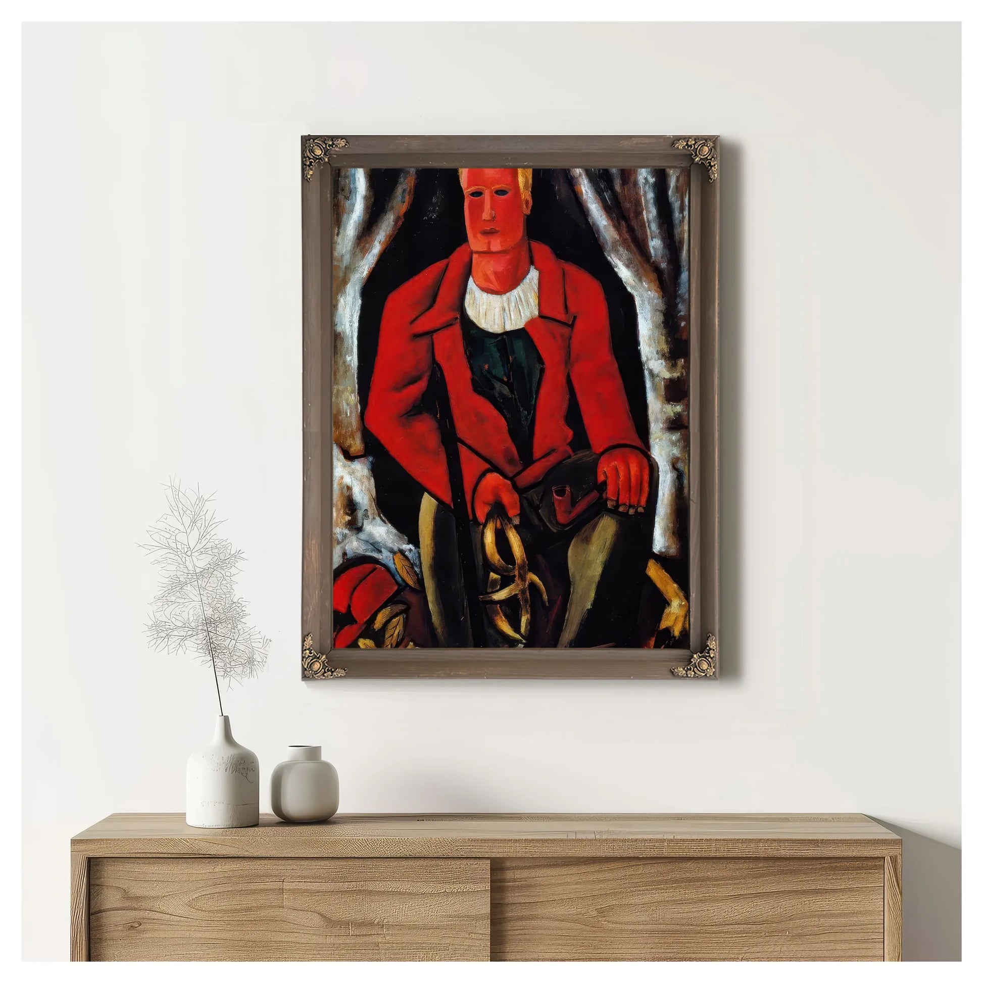 Young Hunter Hearing Call To Arms By Marsden Hartley Fine Art Print