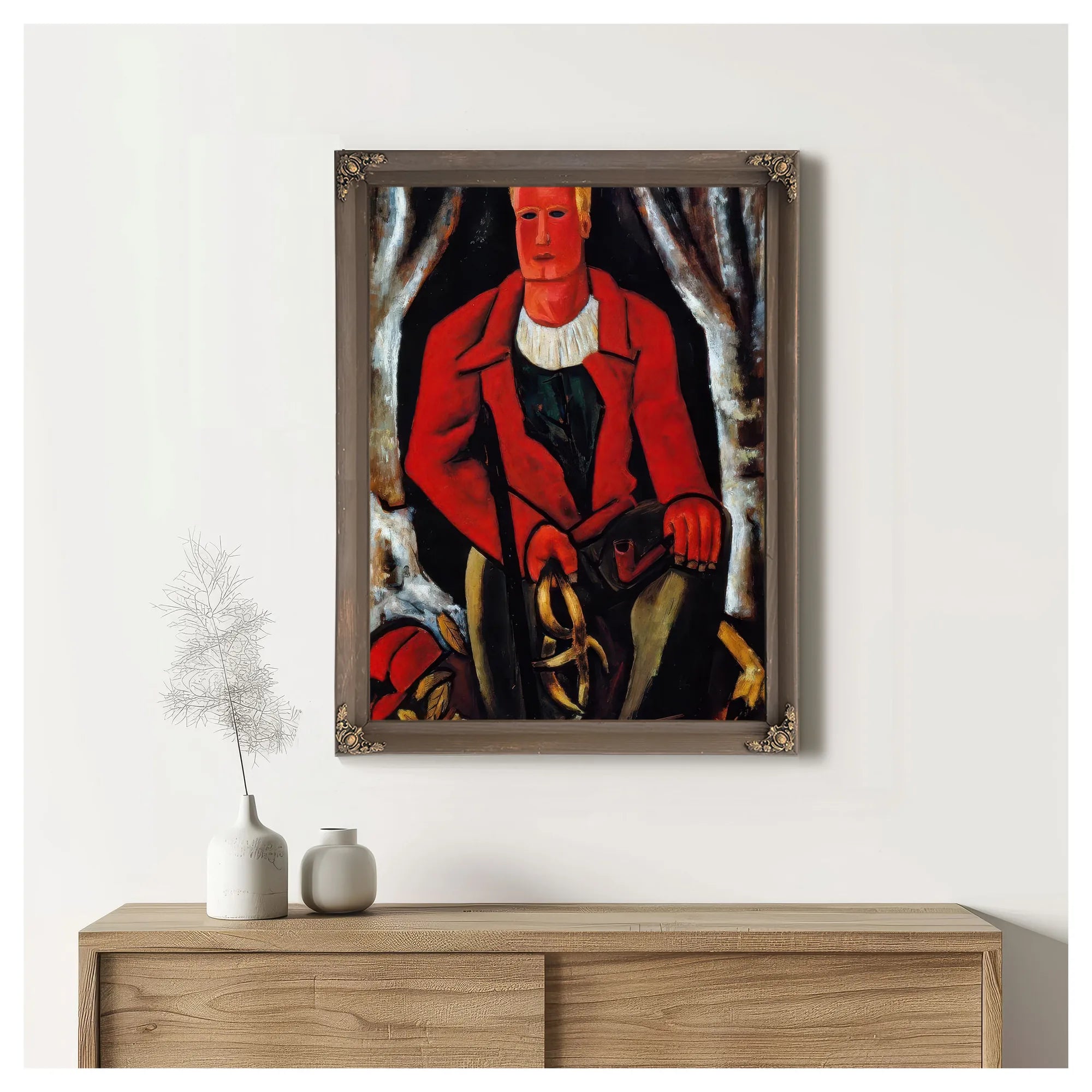 Young Hunter Hearing Call To Arms By Marsden Hartley Fine Art Print