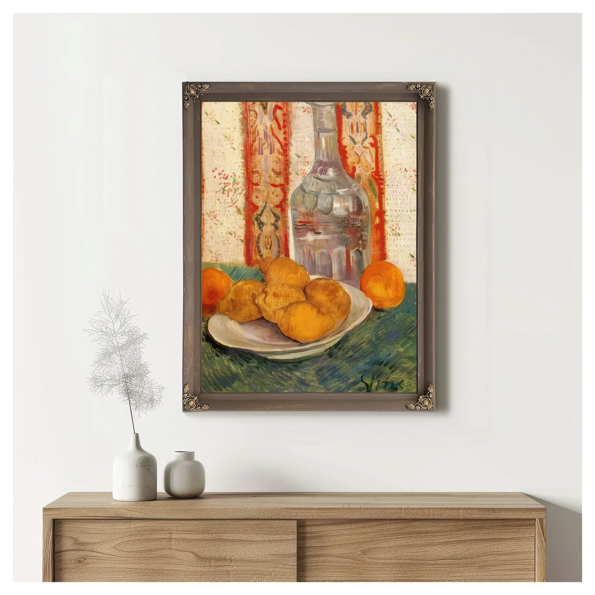 Still Life With Carafe And Lemons By Vincent Van Gogh Fine Art Print