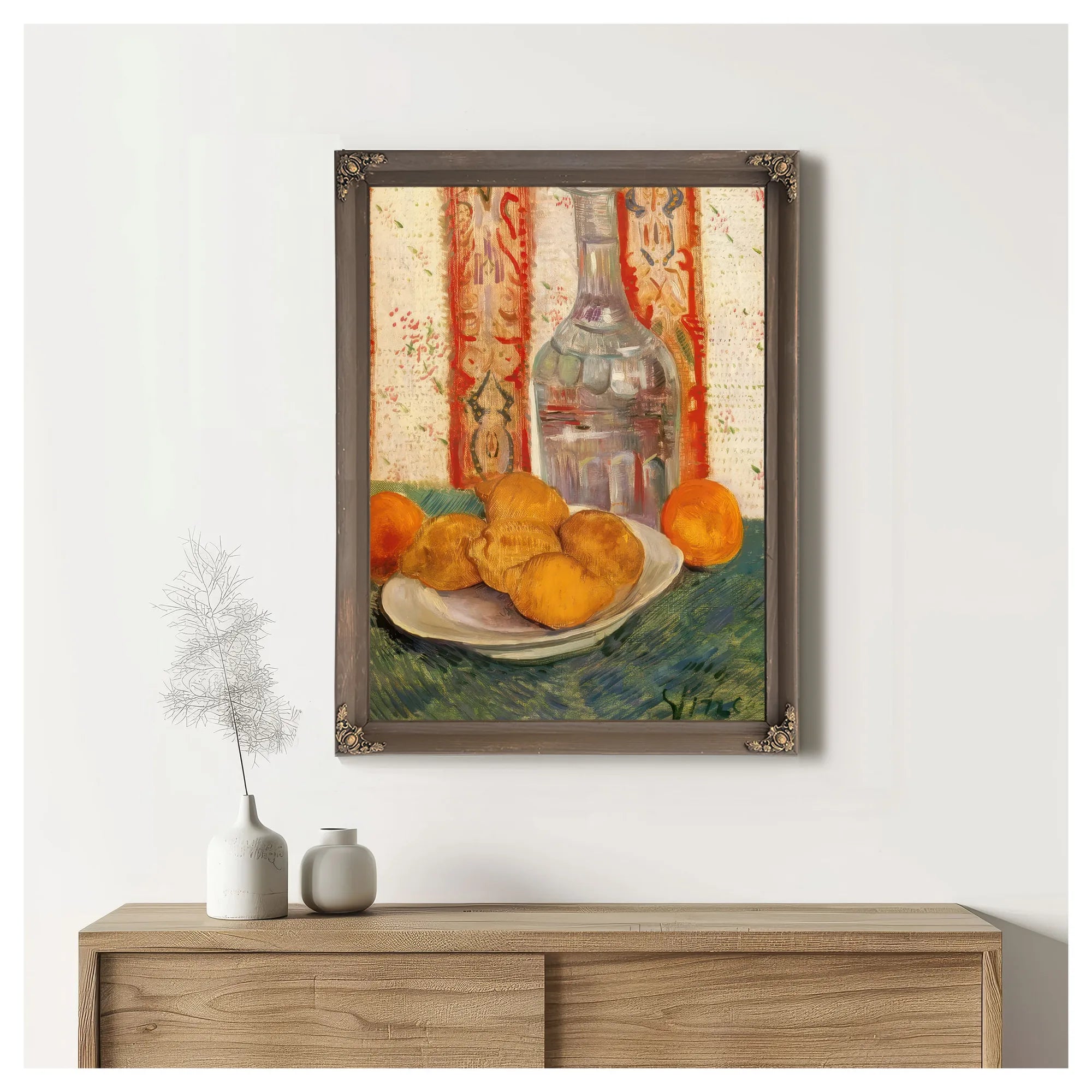 Still Life With Carafe And Lemons By Vincent Van Gogh Fine Art Print
