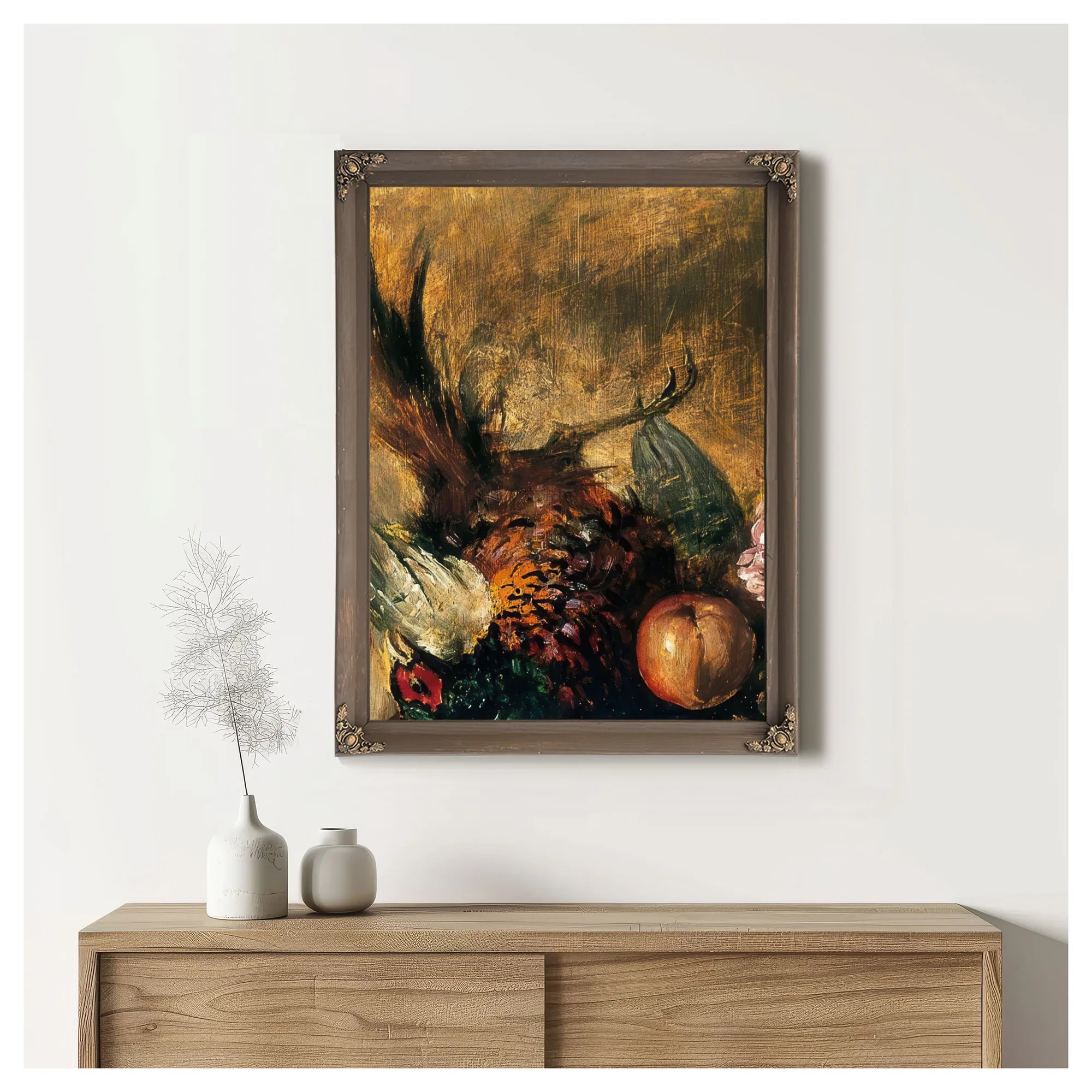 Dead Pheasant And Fruit By William Etty Fine Art Print