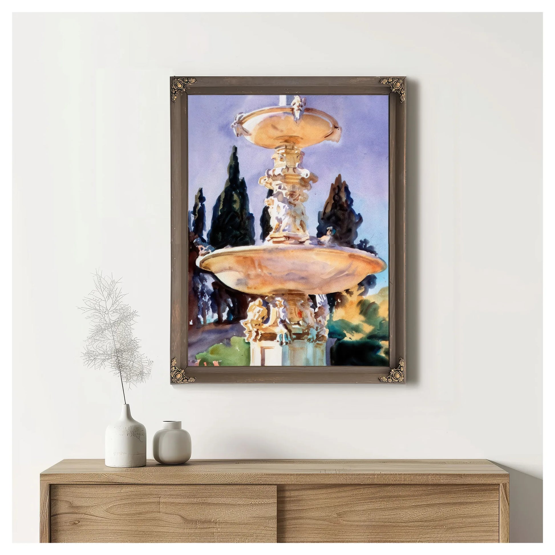 In A Medici Villa By John Singer Sargent Fine Art Print