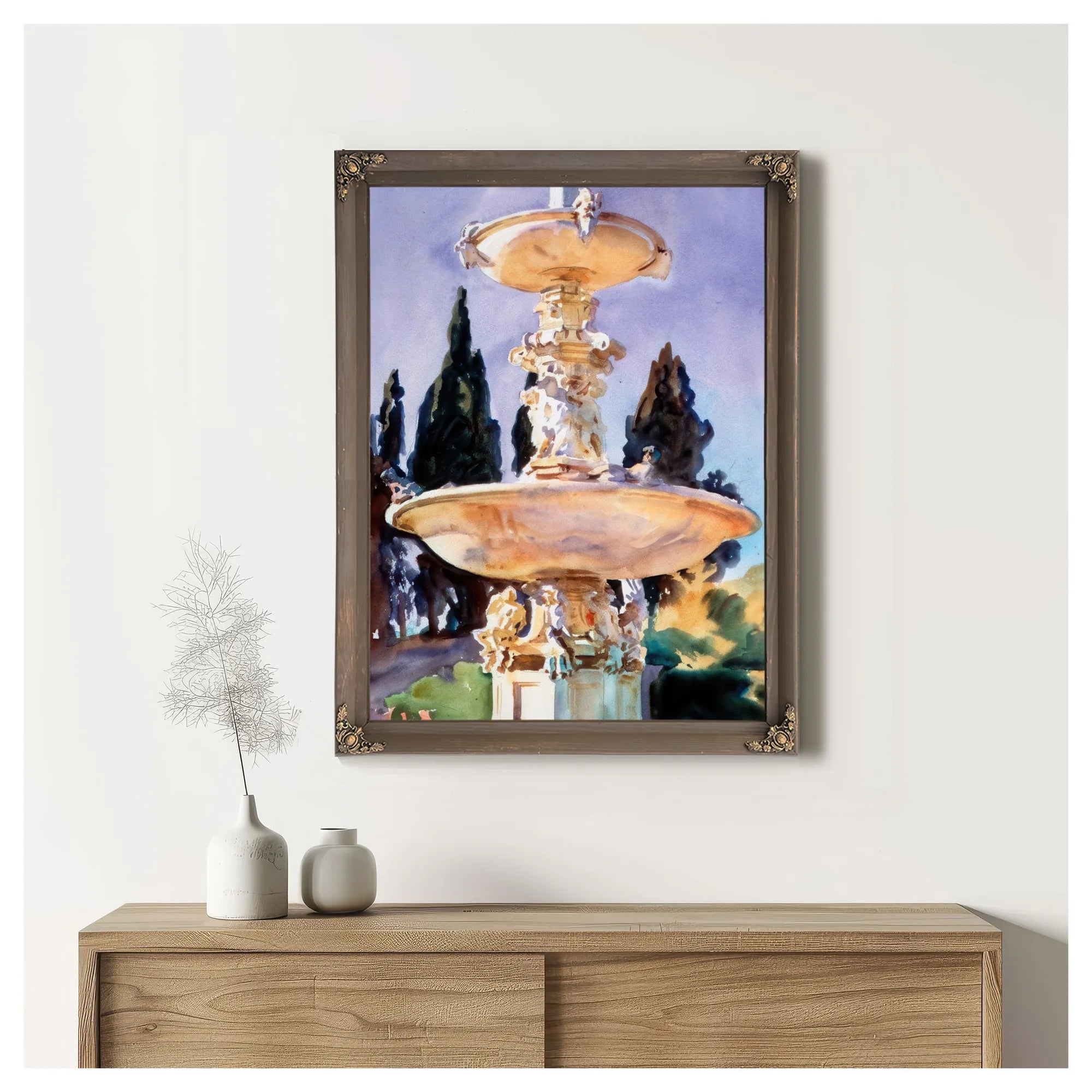 In A Medici Villa By John Singer Sargent Fine Art Print