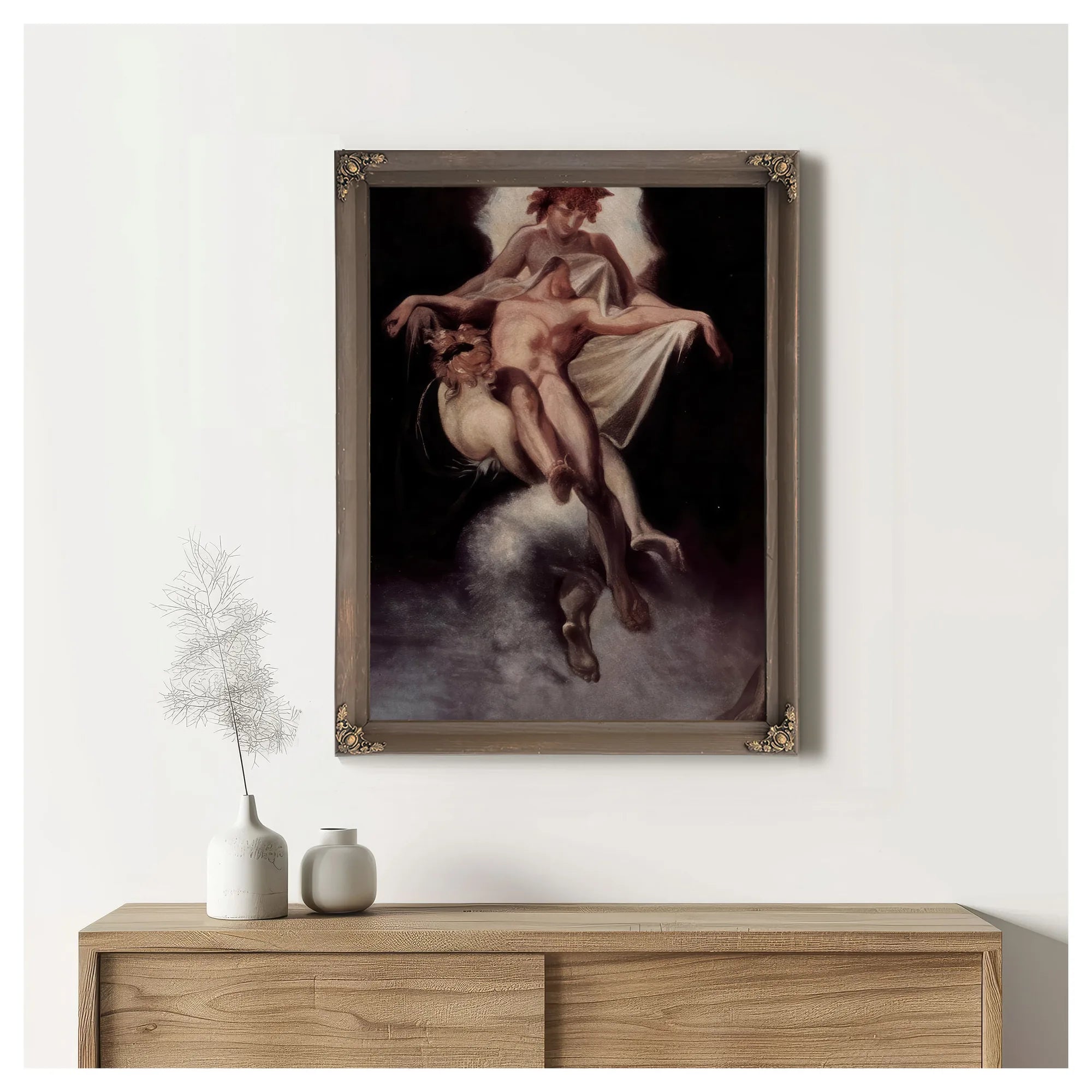 Sleep And Death Carrying Away Sarpedon Of Lycia By Henry Fuseli Fine Art Print