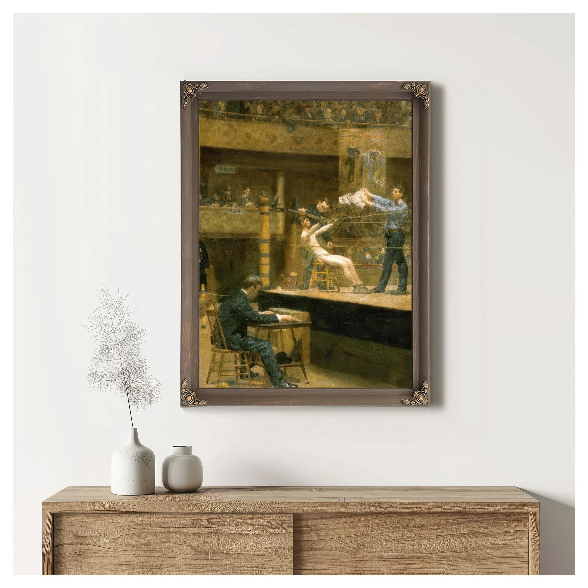Between Rounds By Thomas Eakins Fine Art Print