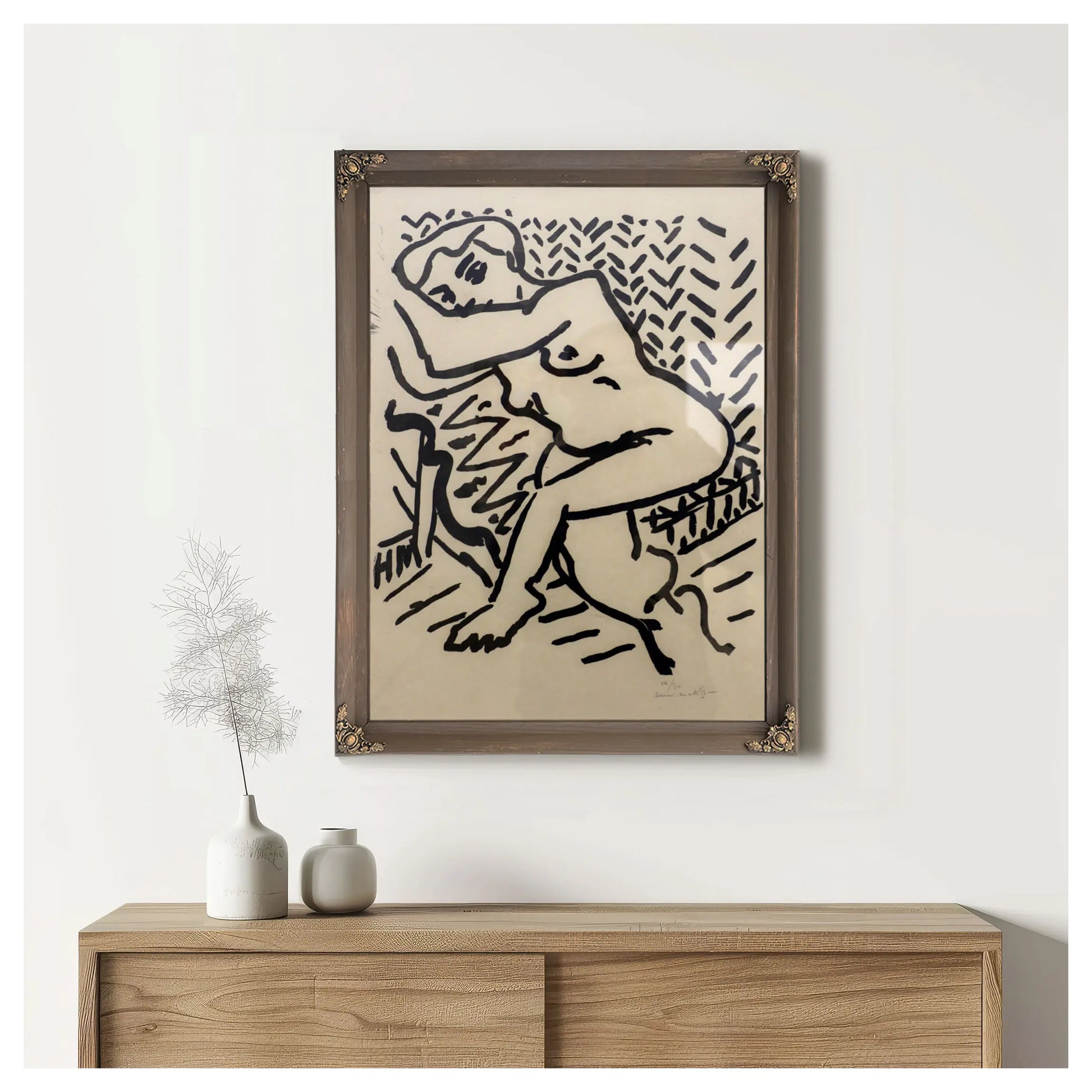 Reclining Nude With Louis Xiv Fireplace by Henri Matisse