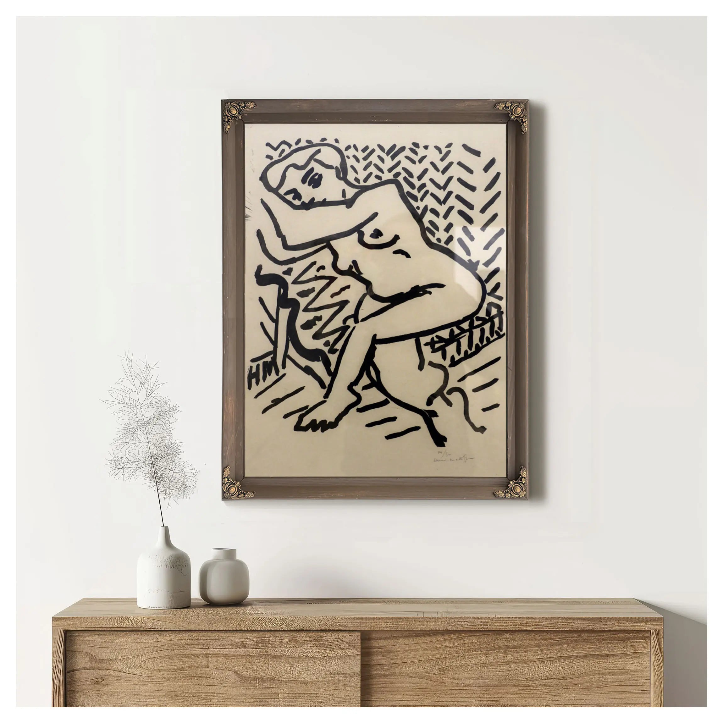 Reclining Nude With Louis Xiv Fireplace by Henri Matisse
