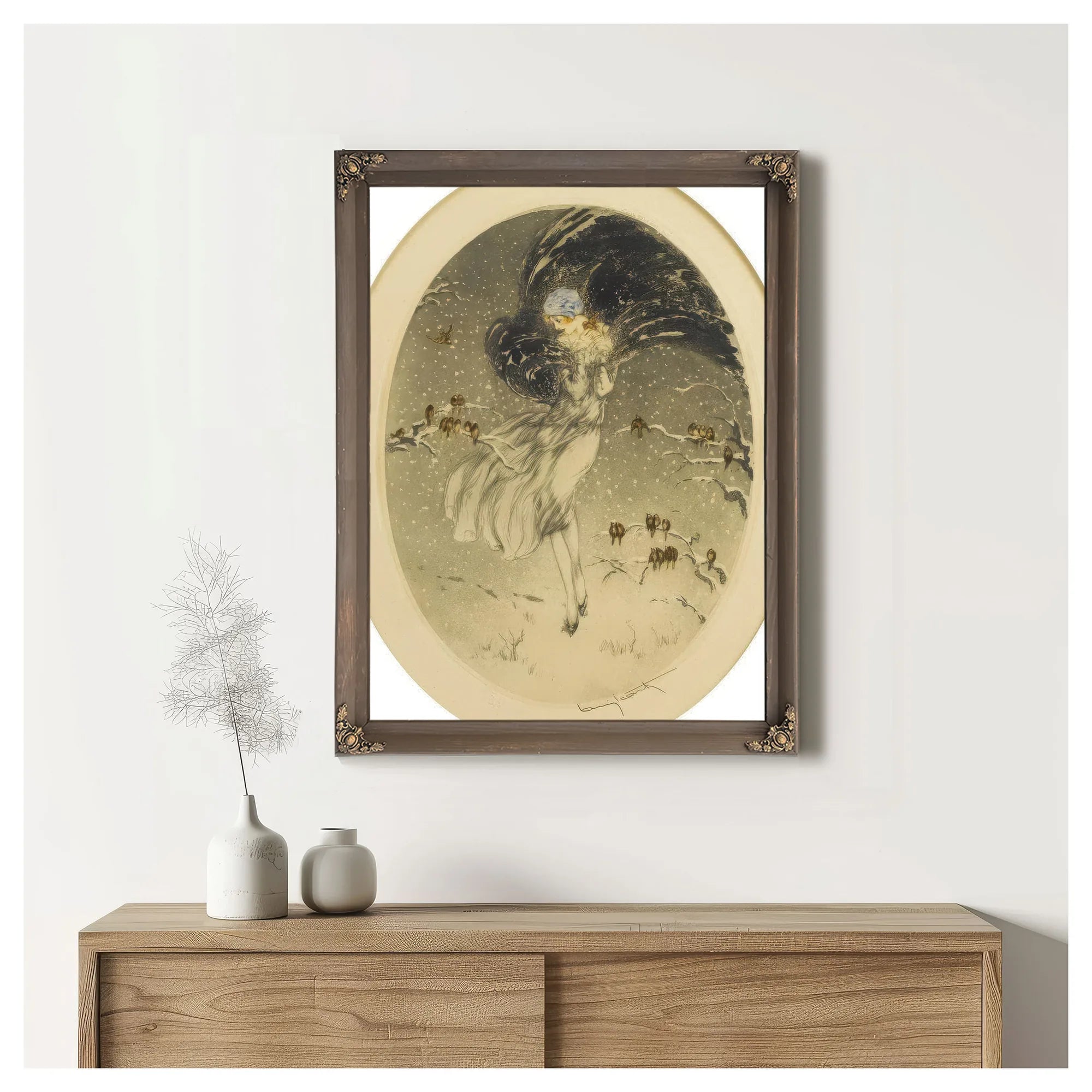 Les Frileux The Chilly Ones 1929 By Louis Icart Fine Art Print