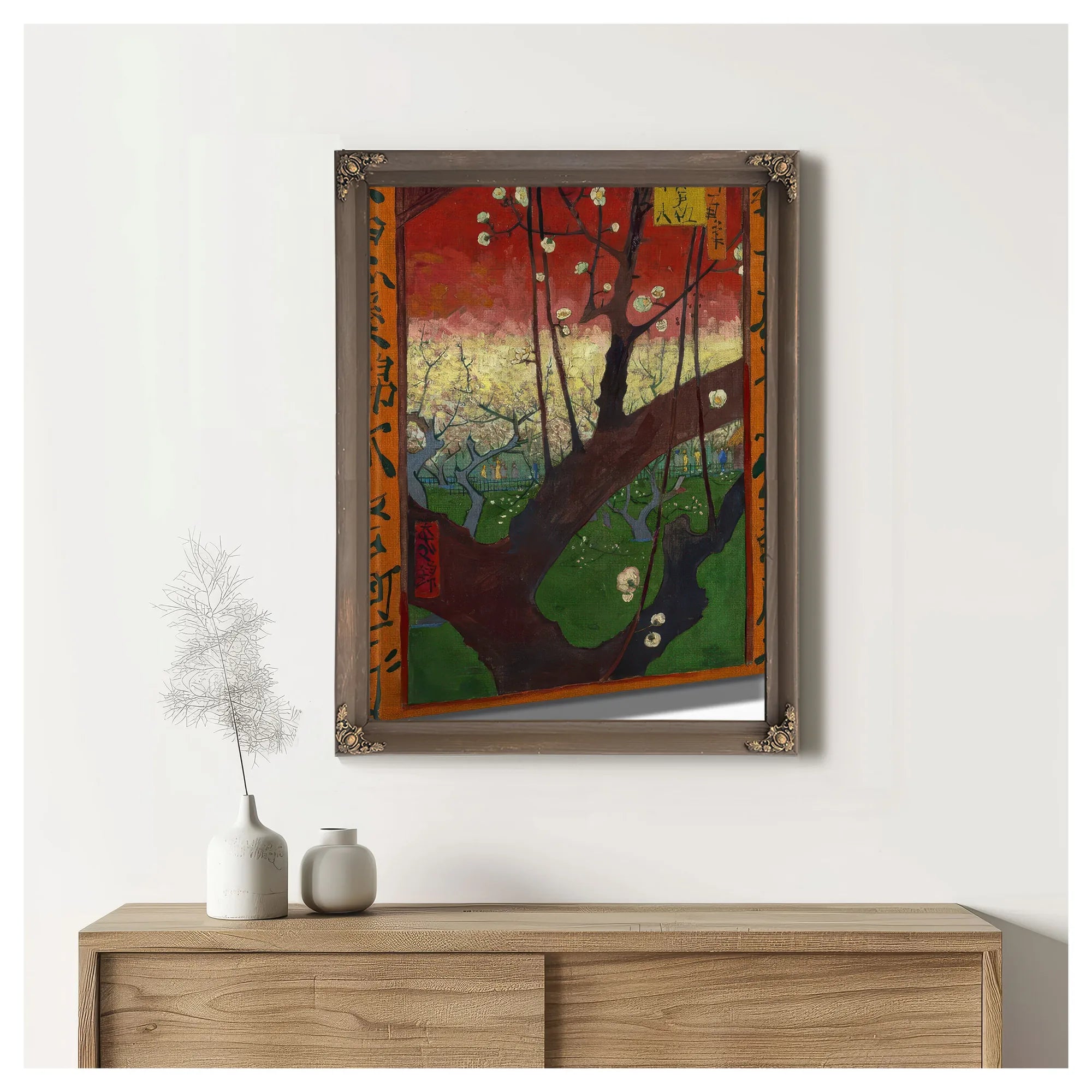 Flowering Plum Orchard After Hiroshige By Vincent Van Gogh Fine Art Print