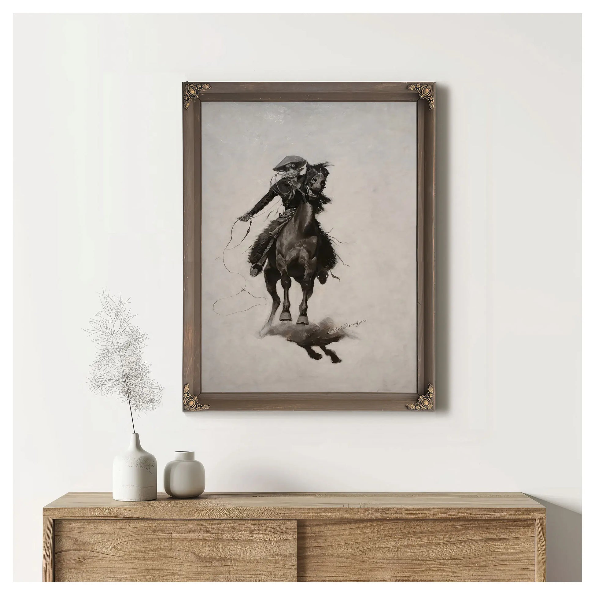 Frederic Remington No More He Rides Or The Cow Puncher  by Frederic Remington