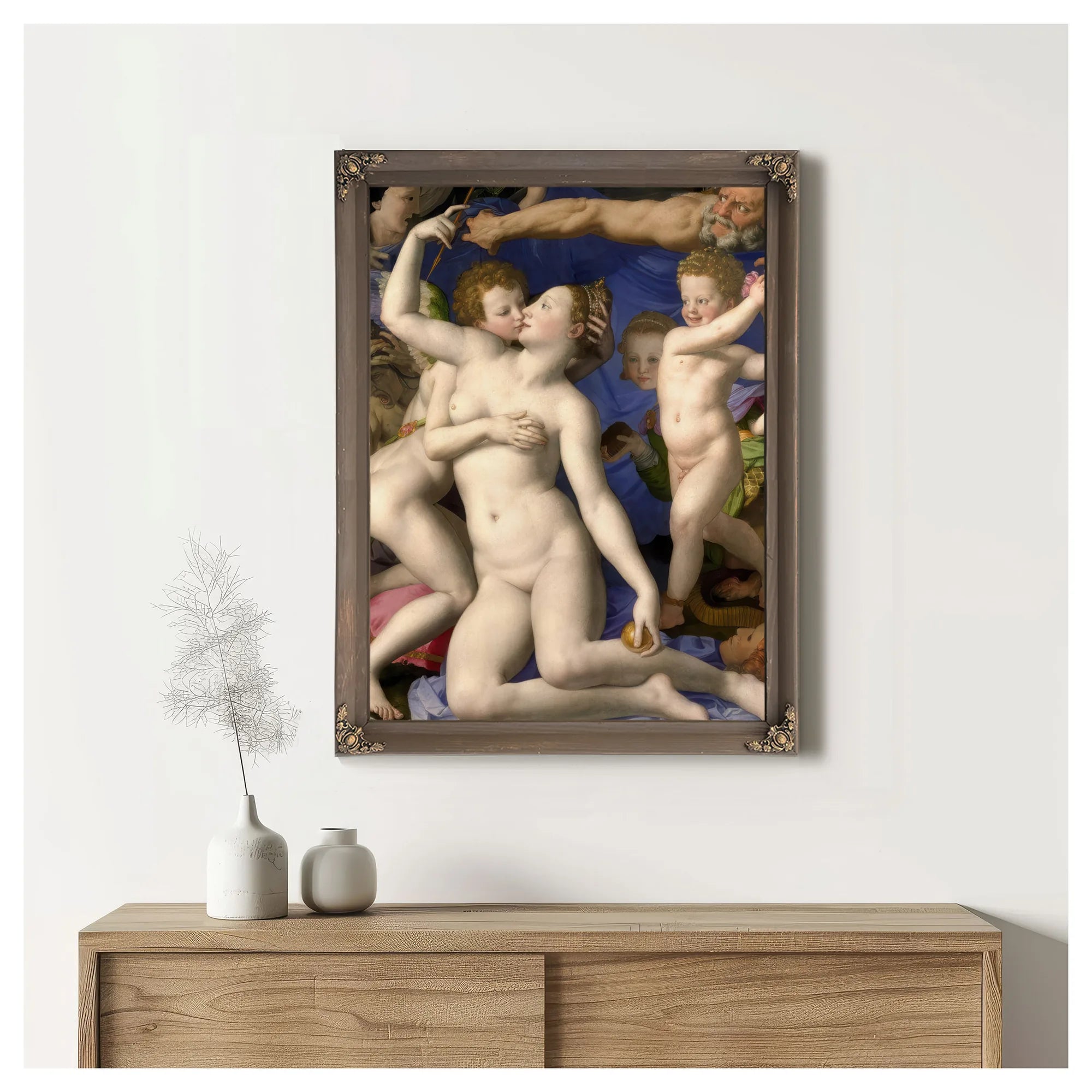 An Allegory With Venus And Cupid 1545 Mannerism National Gallery Uk Medium By Agnolo Bronzino Fine Art Print