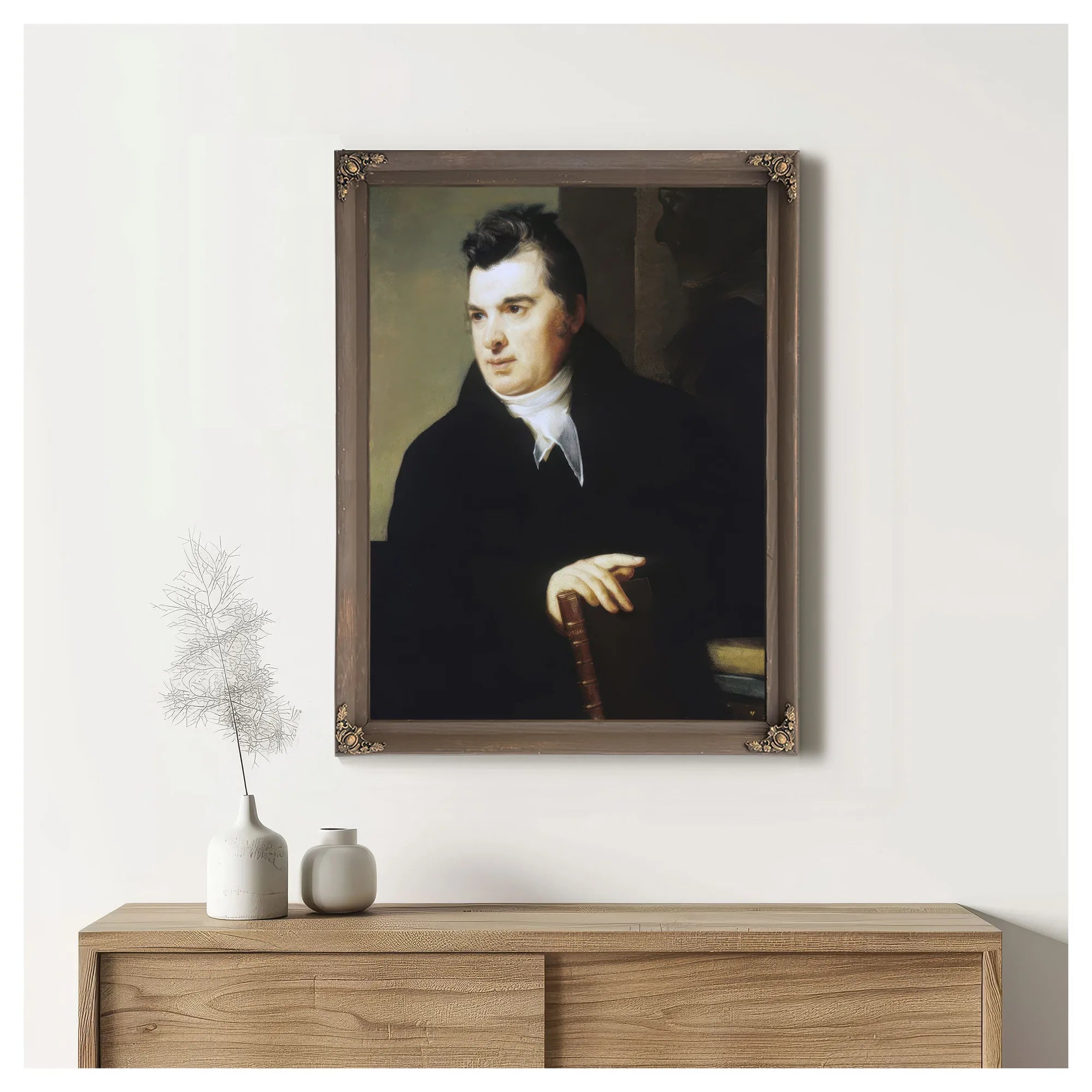 Portrait Of David Hosack, M.D. By Thomas Sully Fine Art Print