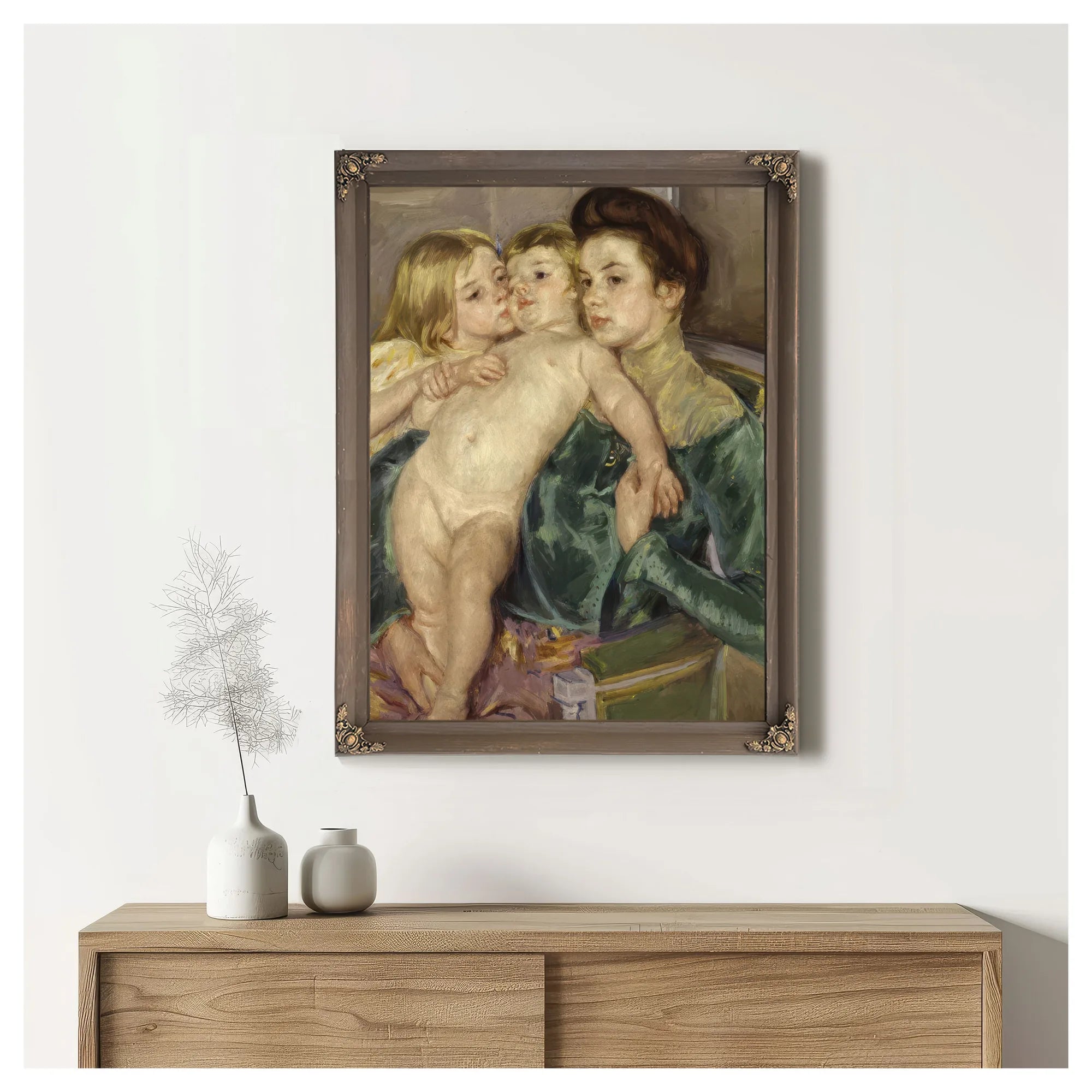 The Caress By Mary Cassatt Fine Art Print
