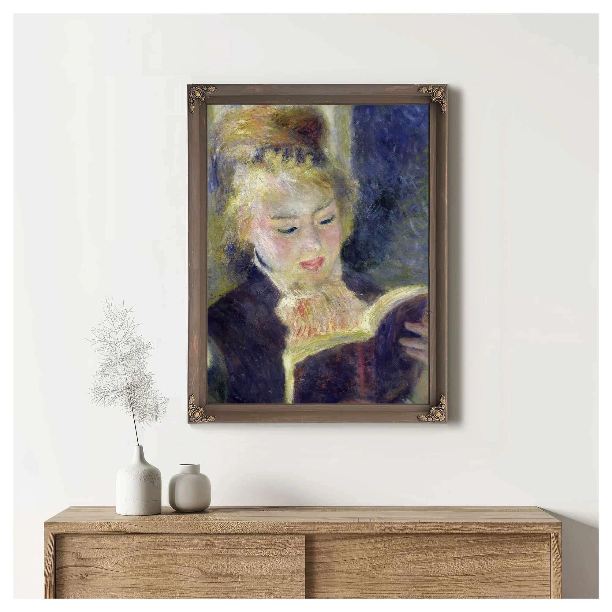 Girl Reading By Pierre Auguste Renoir Fine Art Print