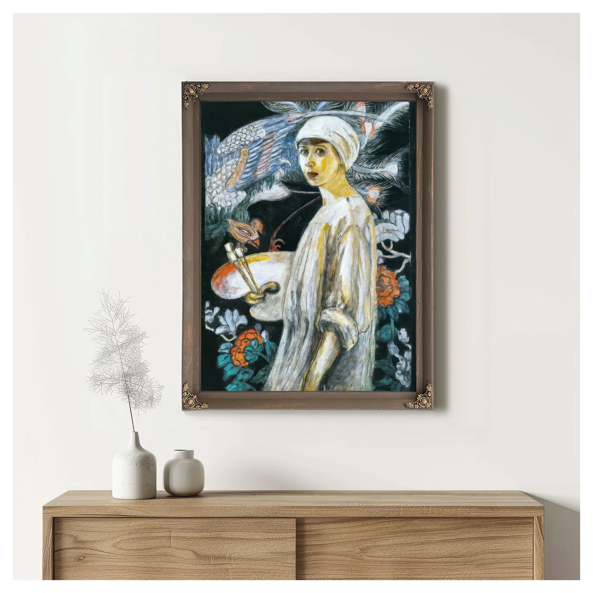 Self Portrait By Florine Stettheimer Fine Art Print