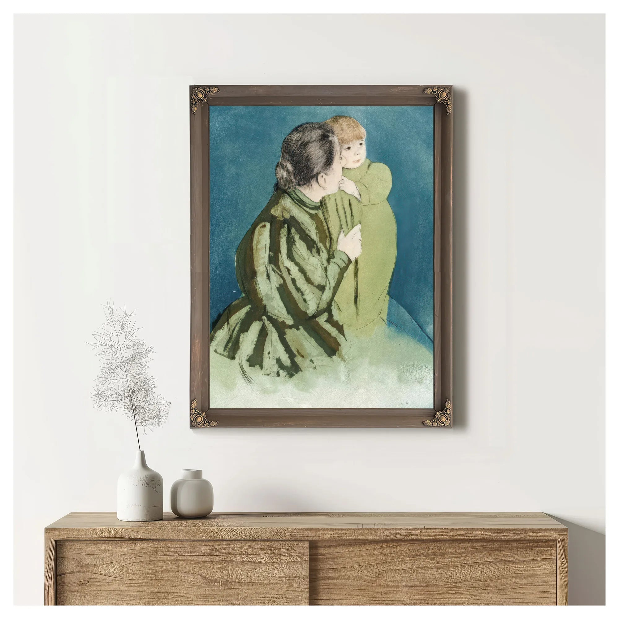Peasant Mother And Child By Mary Cassatt Fine Art Print
