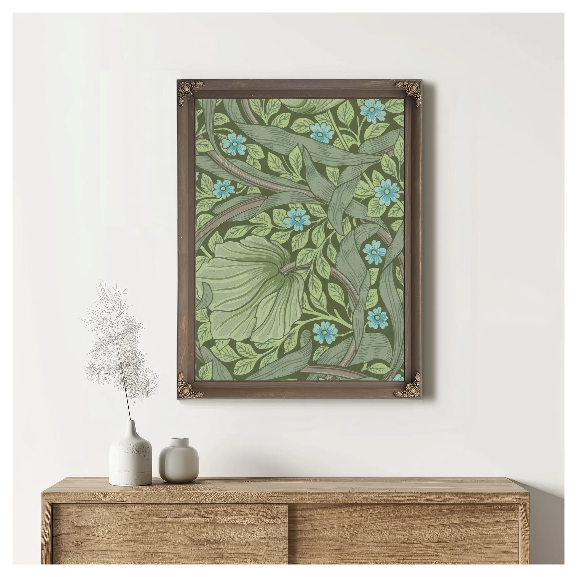 Wallpaper Sample With Forget Me Nots By William Morris Fine Art Print