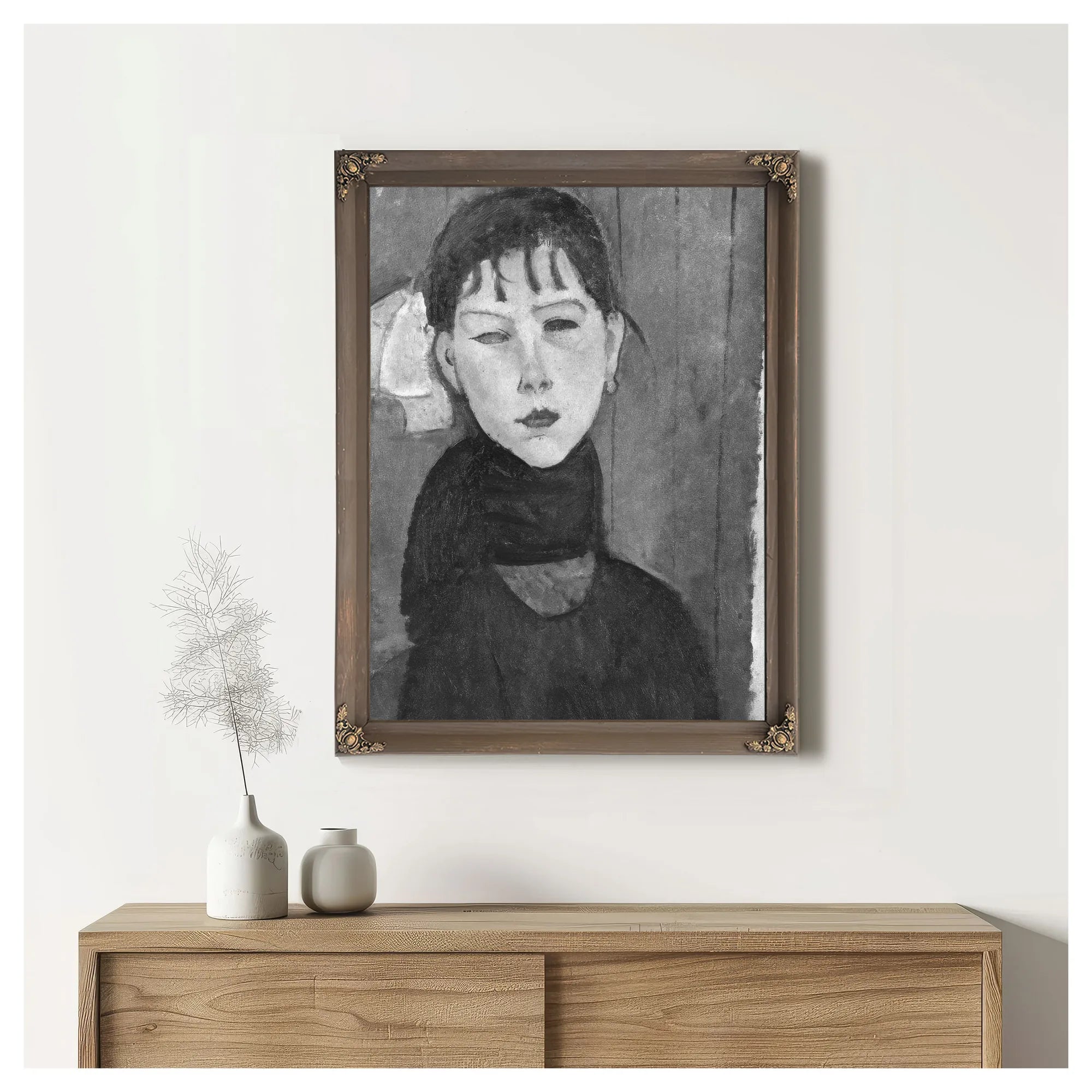 Marie Young Woman Of The People By Amedeo Modigliani Fine Art Print