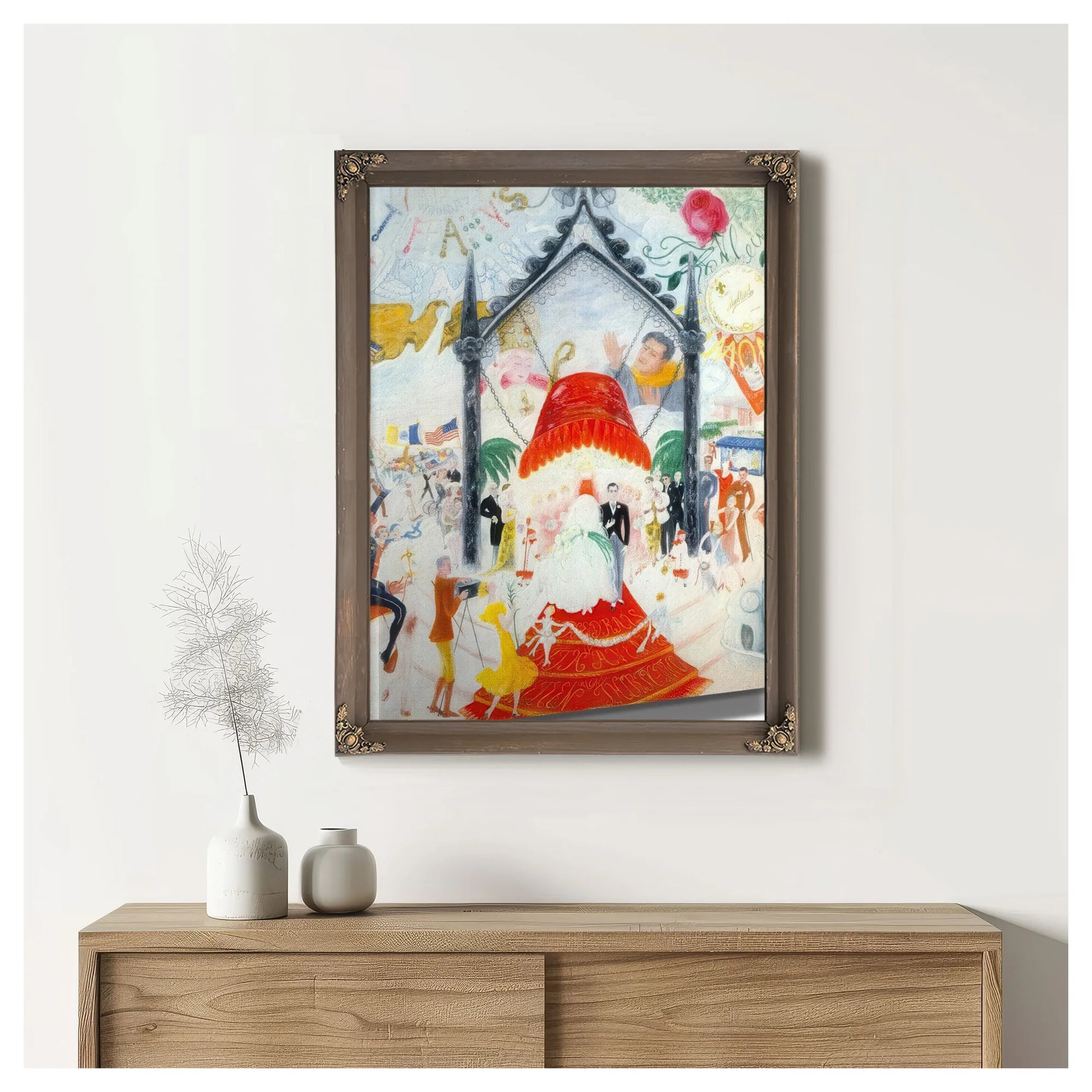 The Cathedrals Of Fifth Avenue By Florine Stettheimer Fine Art Print