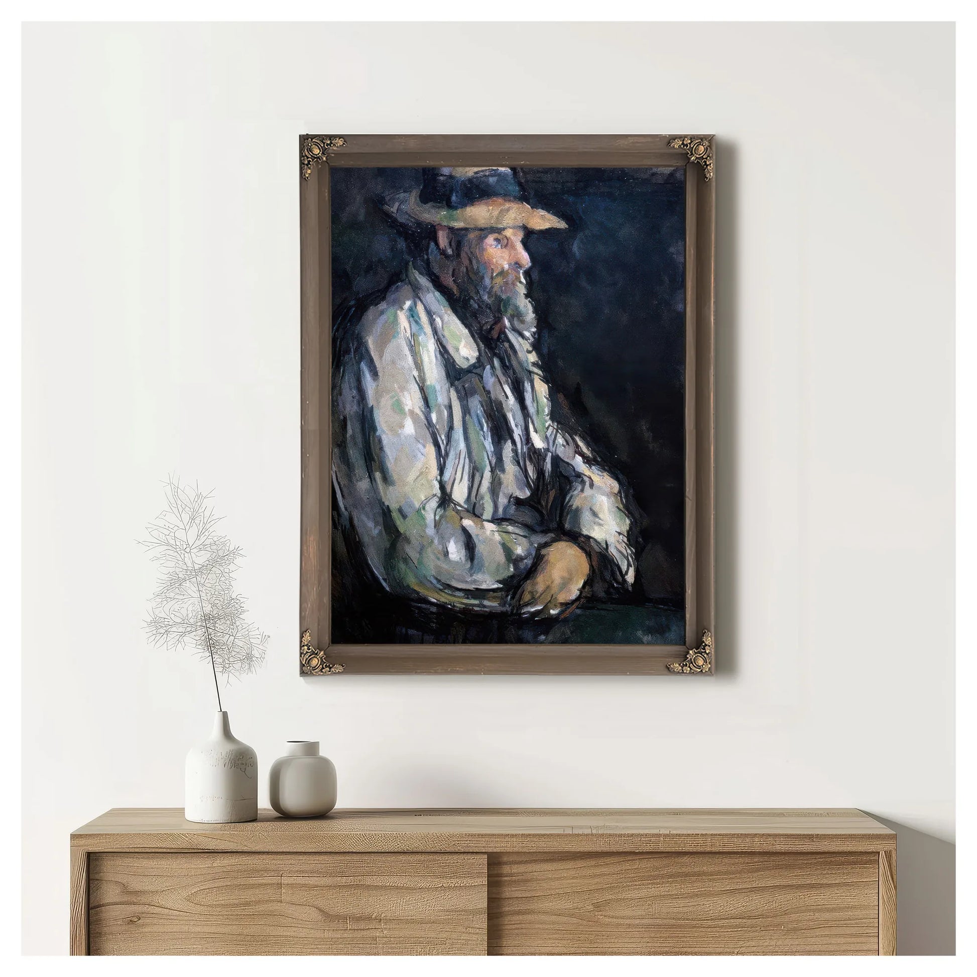 Portrait Of Vallier By Paul Cezanne Fine Art Print