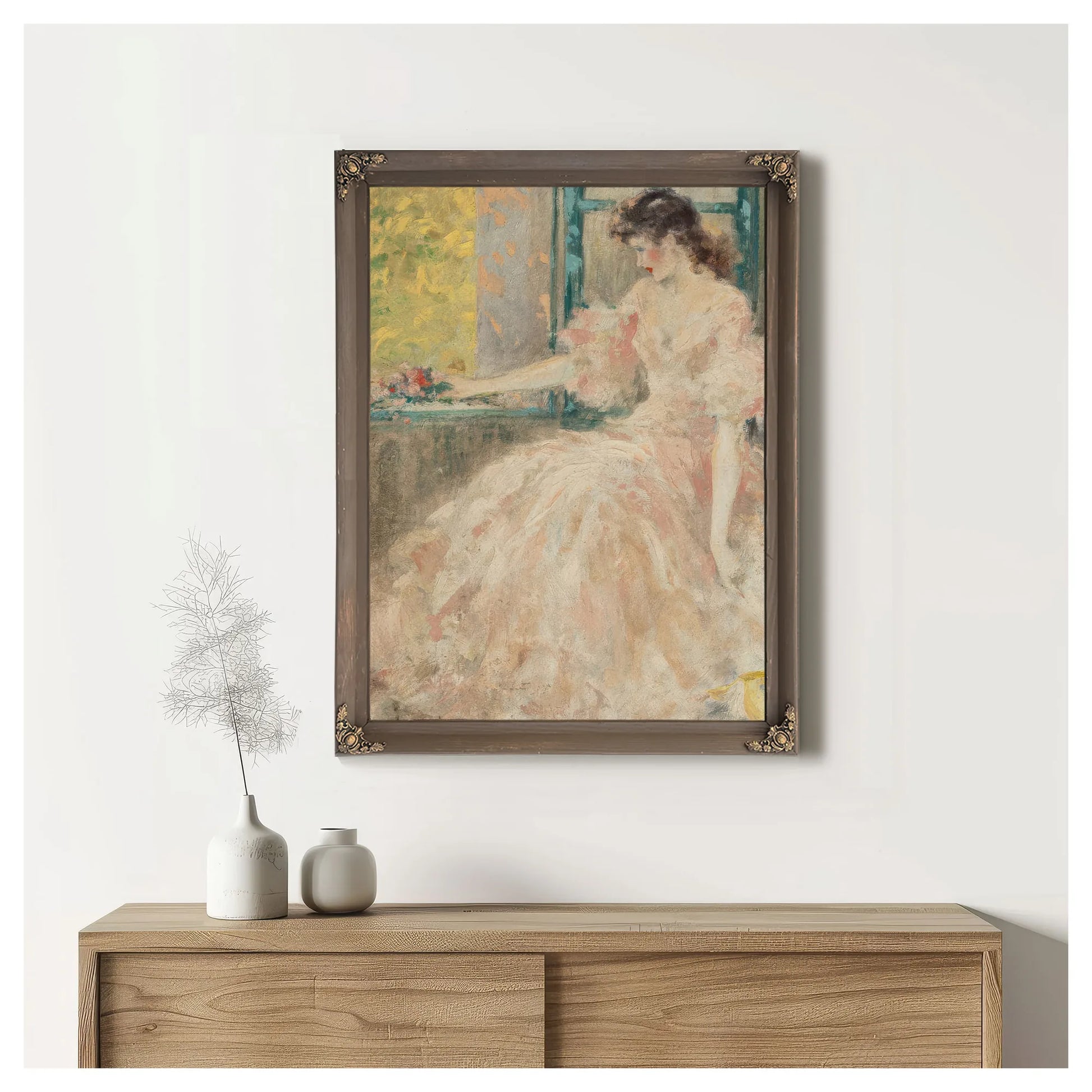 Femme Pensive By Louis Icart Fine Art Print