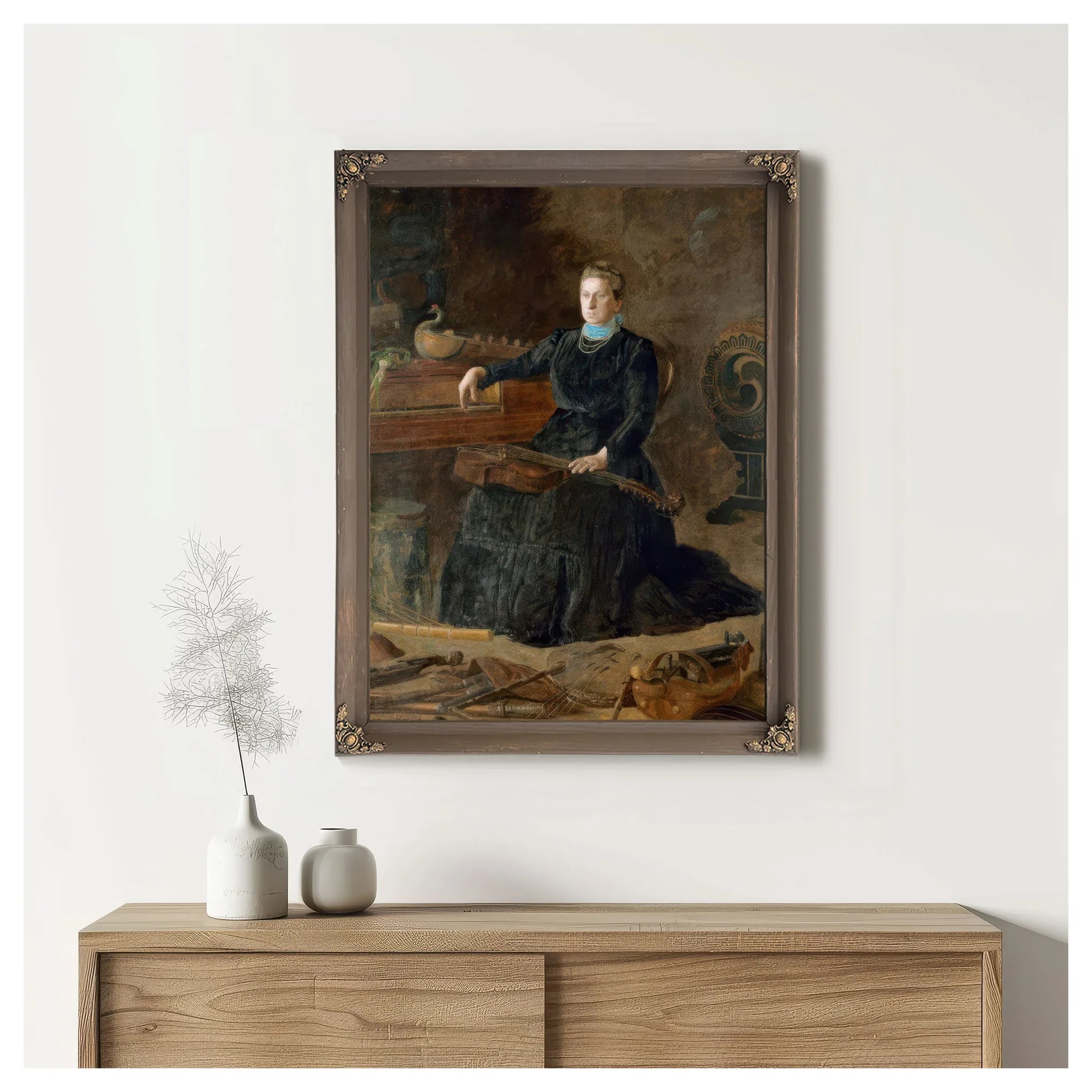 Antiquated Music (Portrait Of Sarah Sagehorn Frishmuth) By Thomas Eakins Fine Art Print