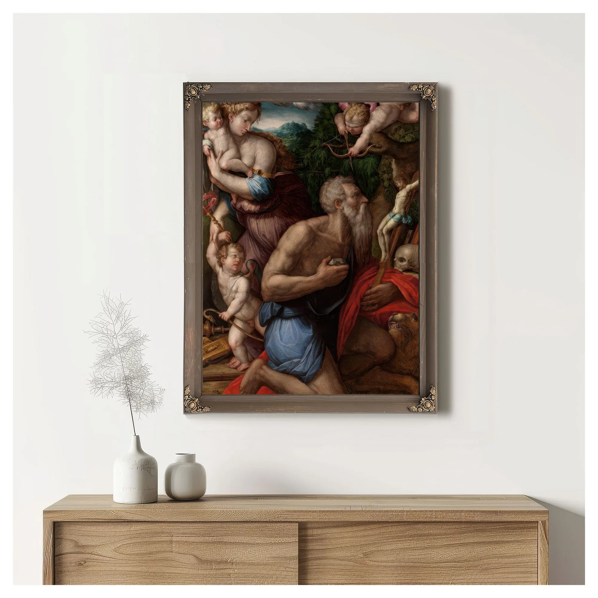 Temptations Of St Jerome By Giorgio Vasari Fine Art Print