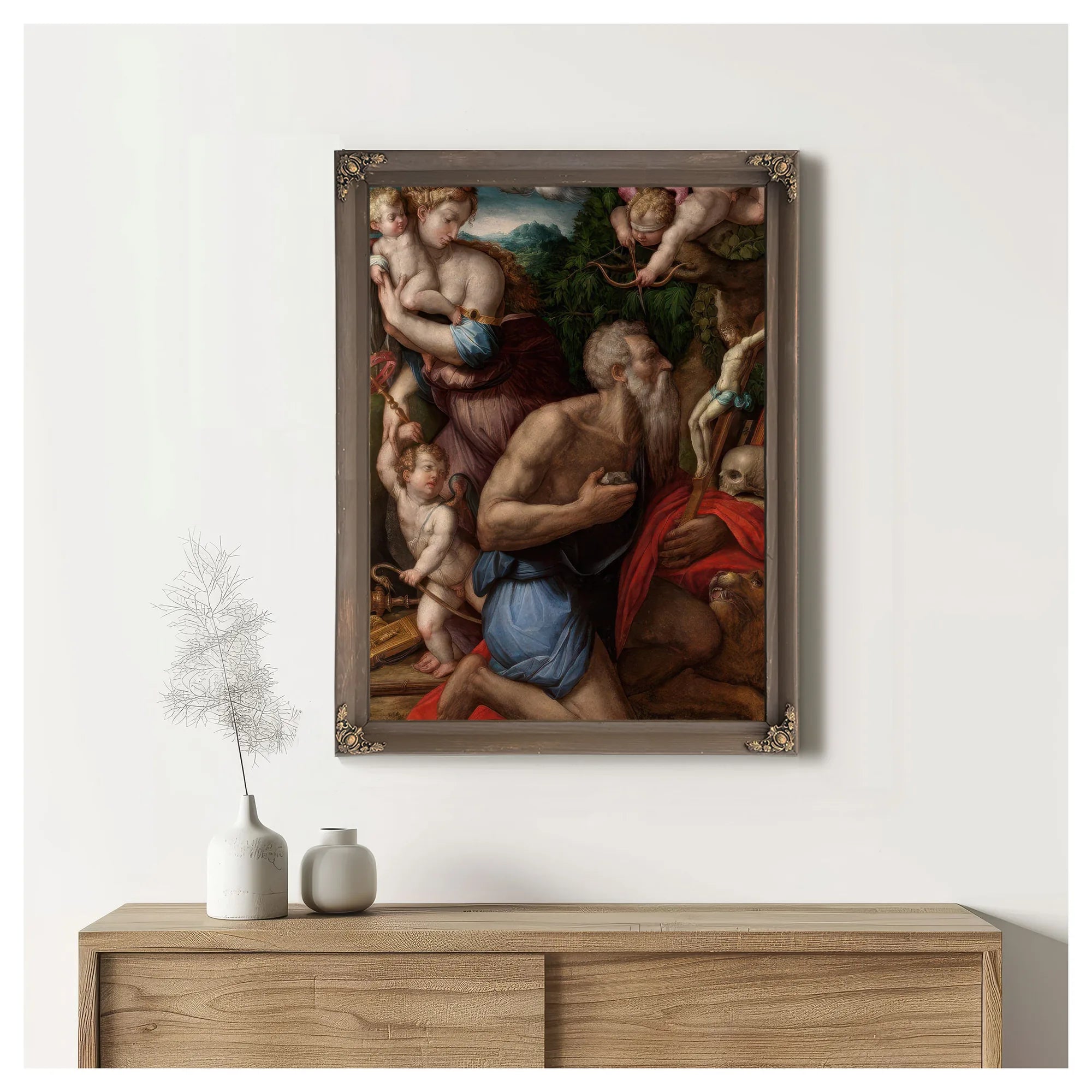 Temptations Of St Jerome By Giorgio Vasari Fine Art Print