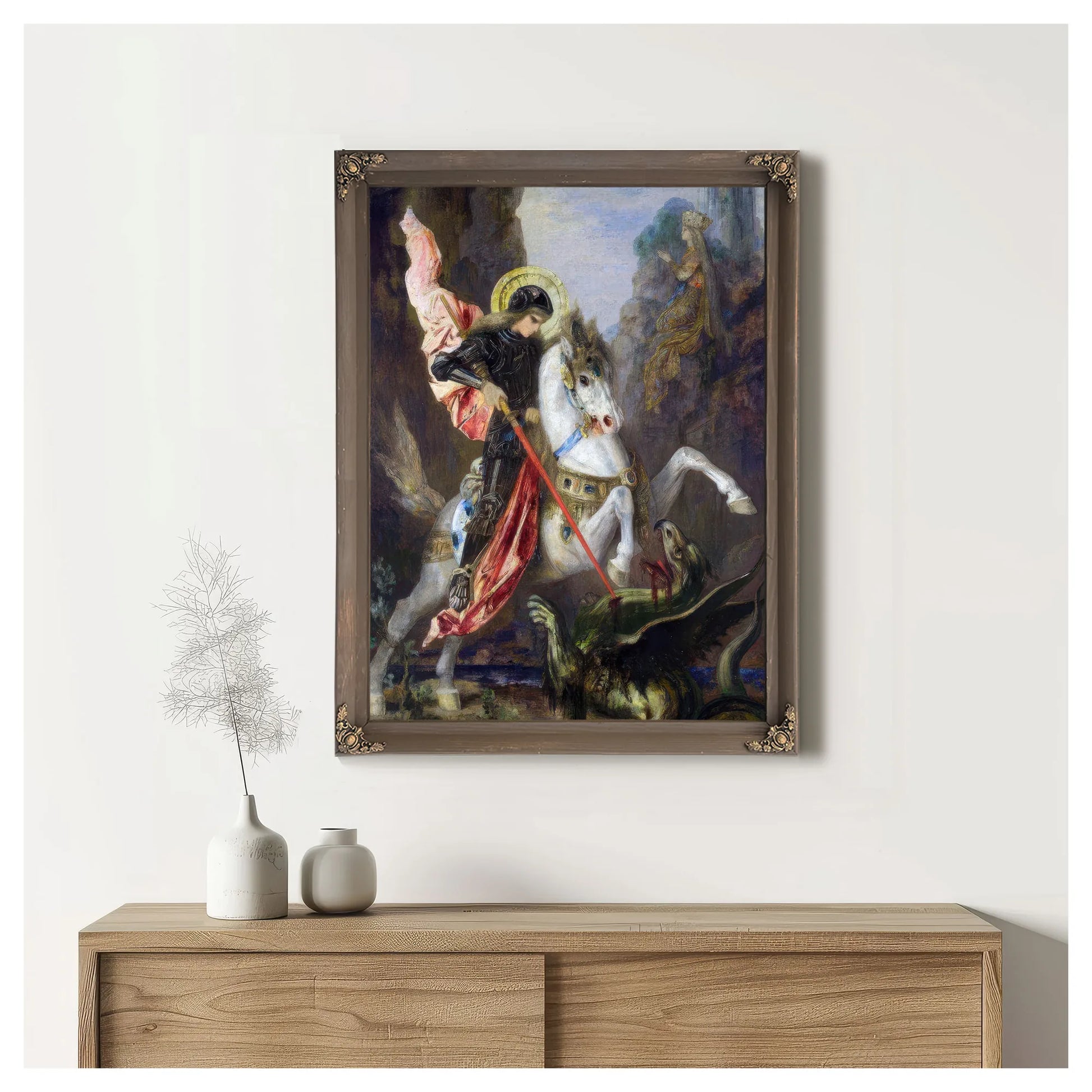 Saint George And The Dragon 1890 By Gustave Moreau Fine Art Print
